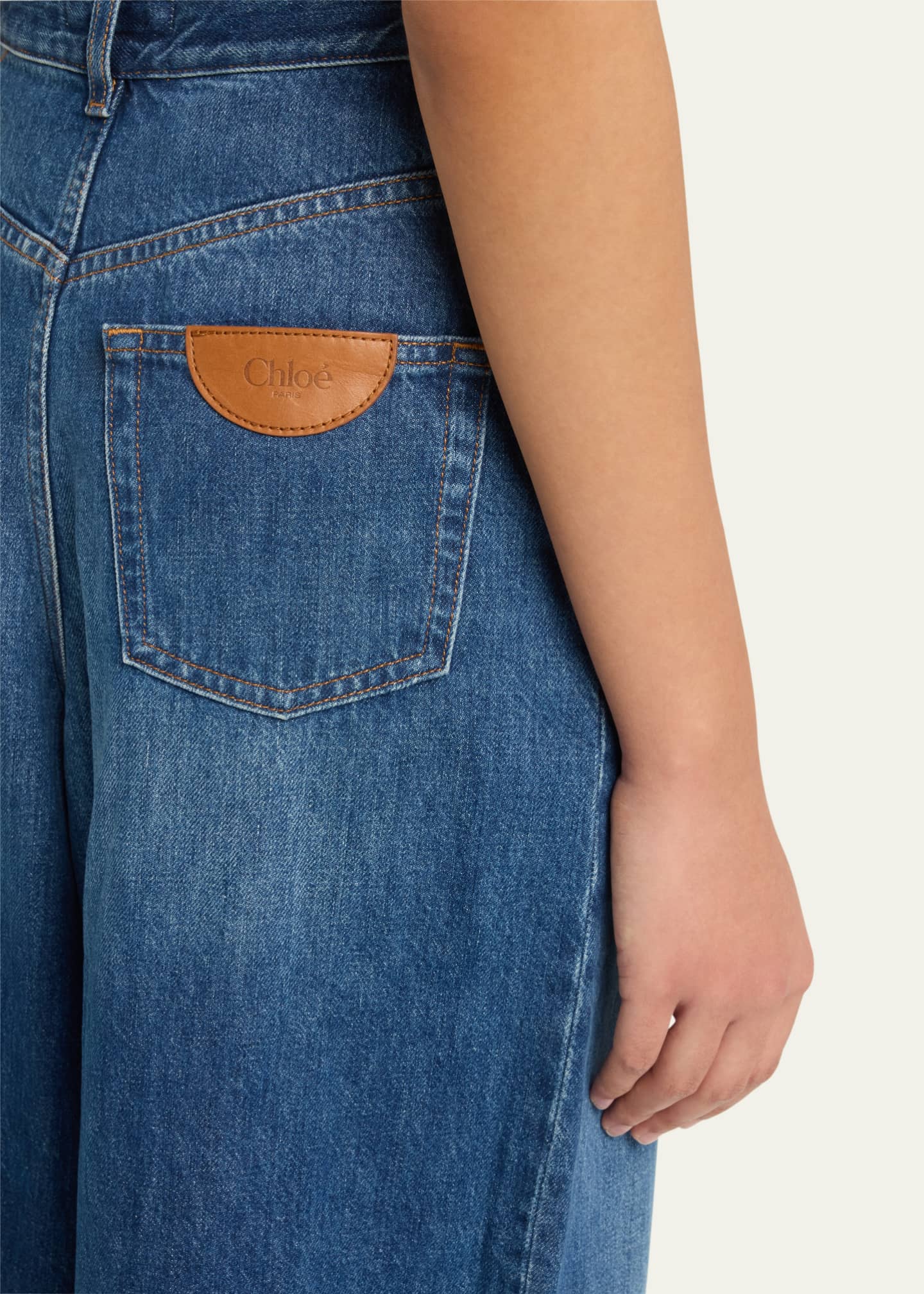 Chloe Wide Leg Denim Trousers Image 5 of 5