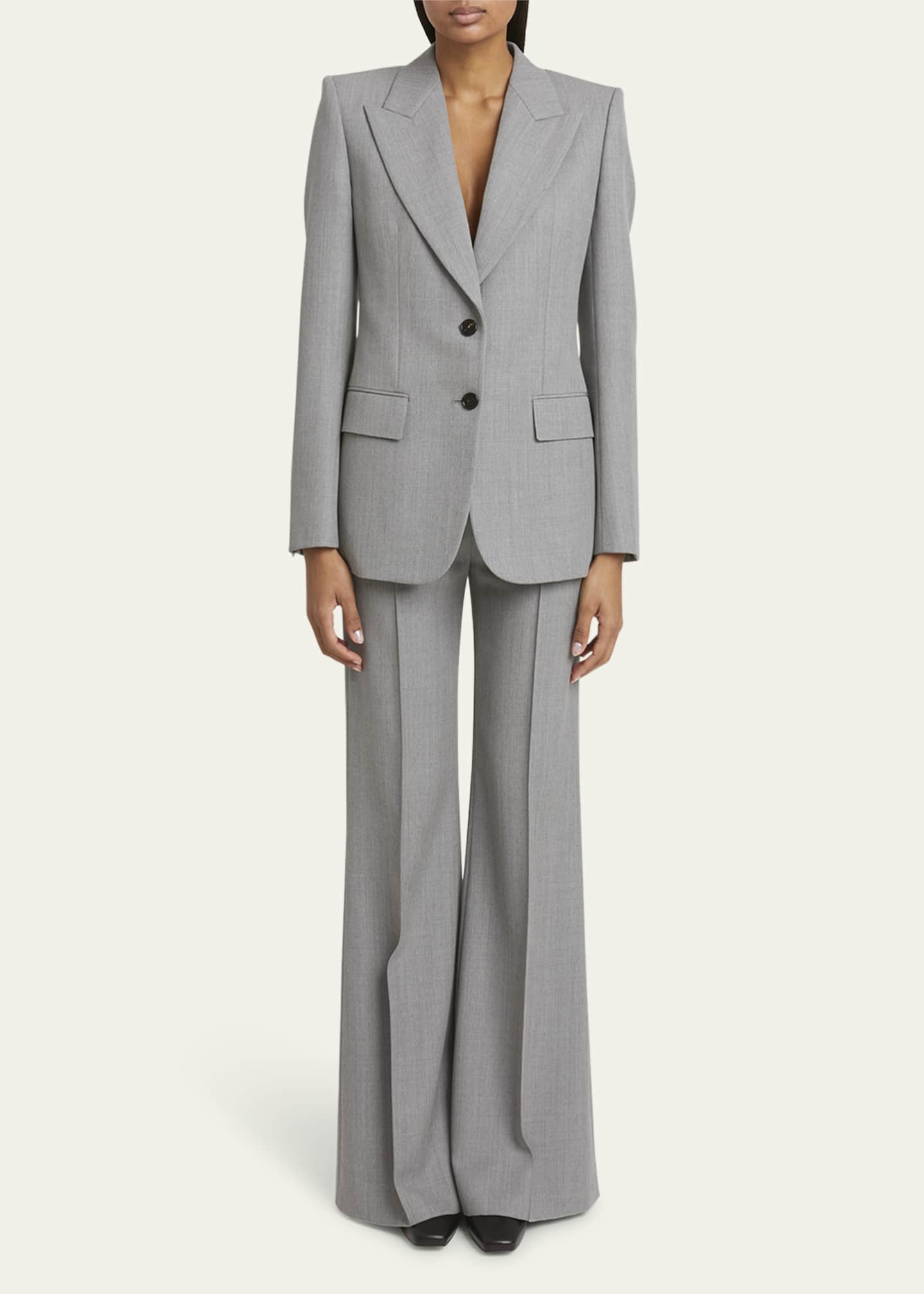 Chloe Wool Grain De Poudre Blazer Image 2 of 5