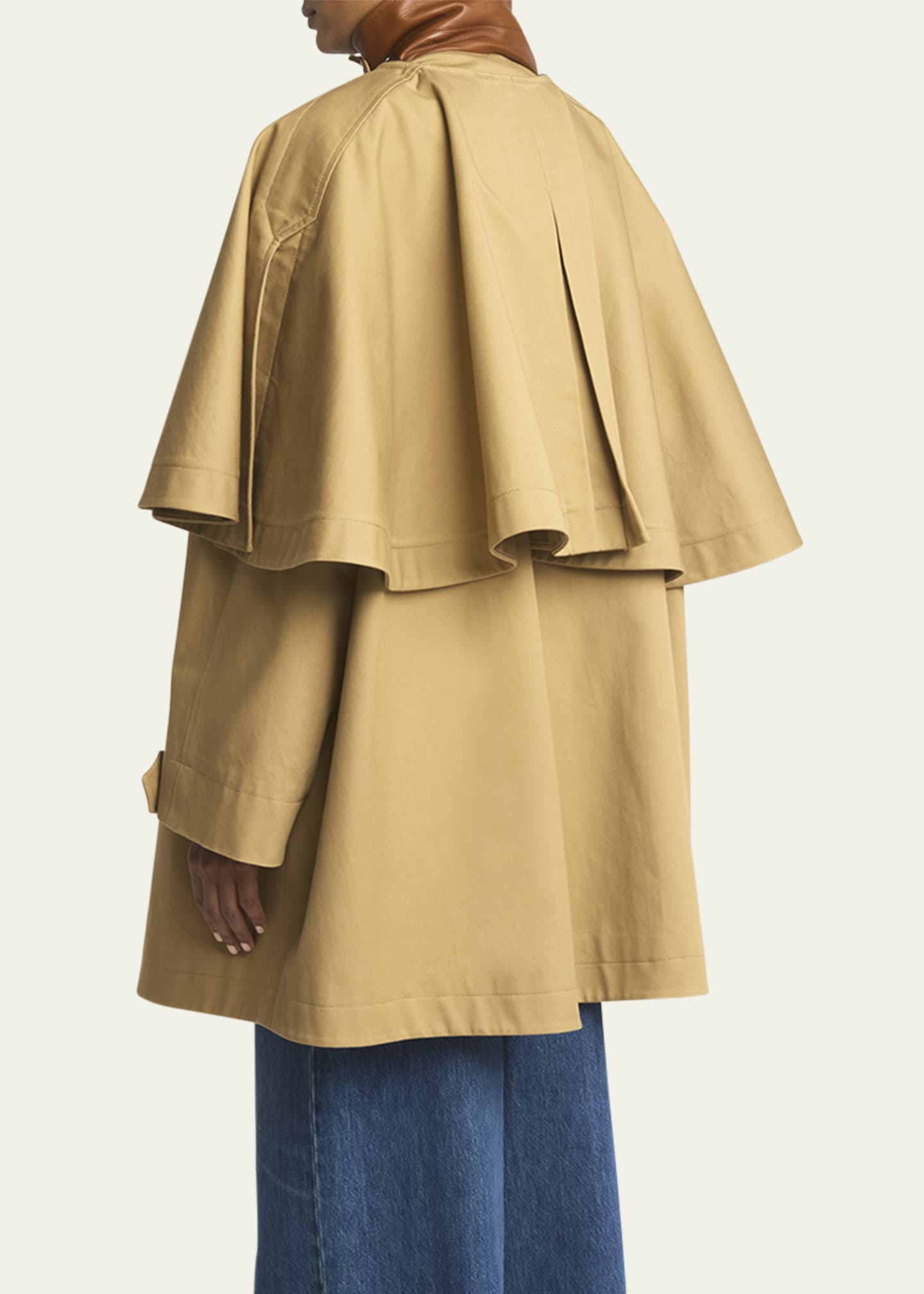 Chloe Gabardine Cape Coat Image 3 of 5