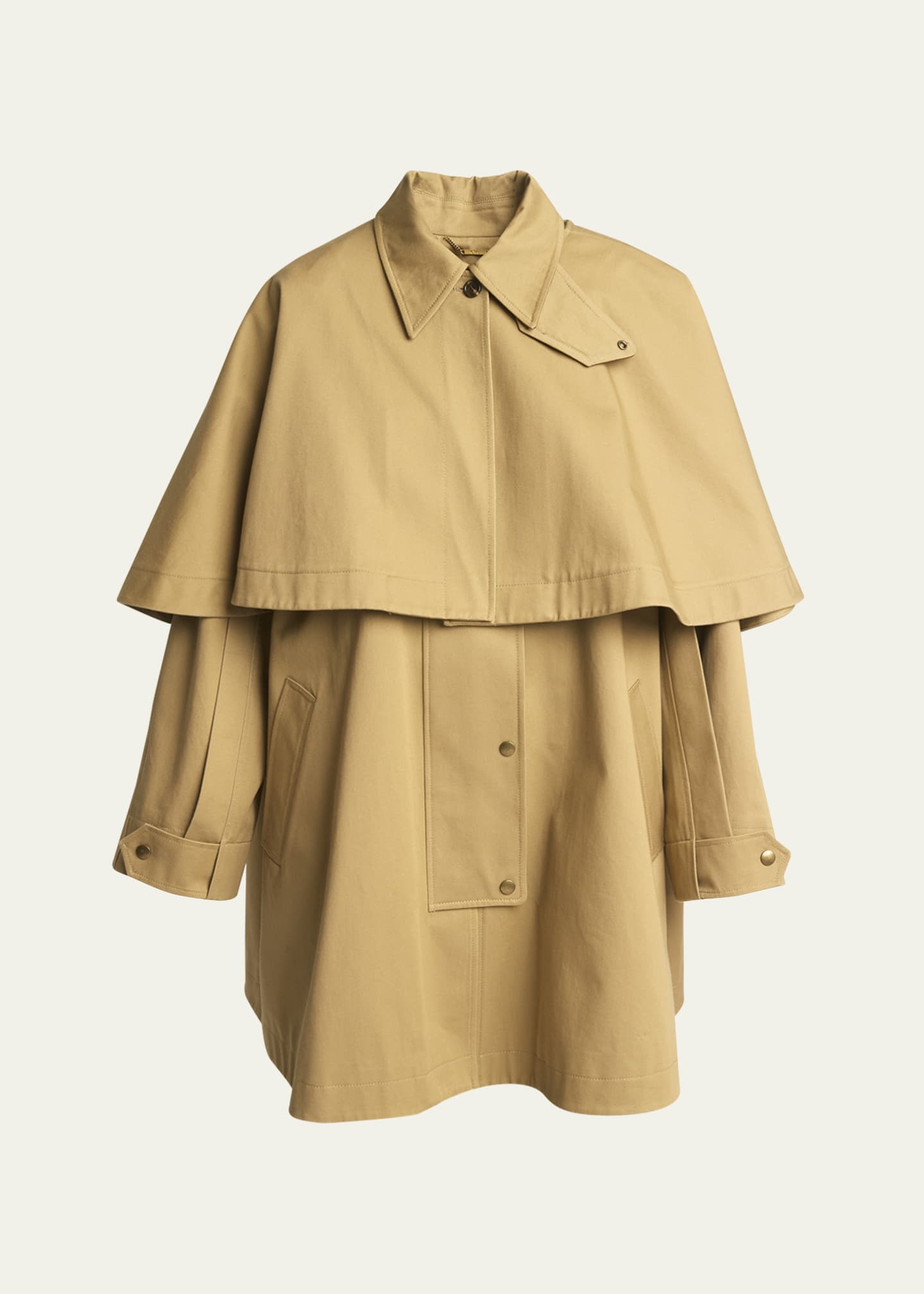 Chloe Gabardine Cape Coat Image 1 of 5