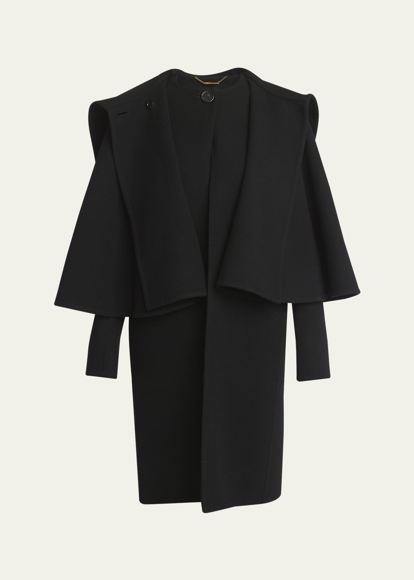 Chloe Cape Overlay Double-Face Wool Cashmere Coat Image 1 of 5