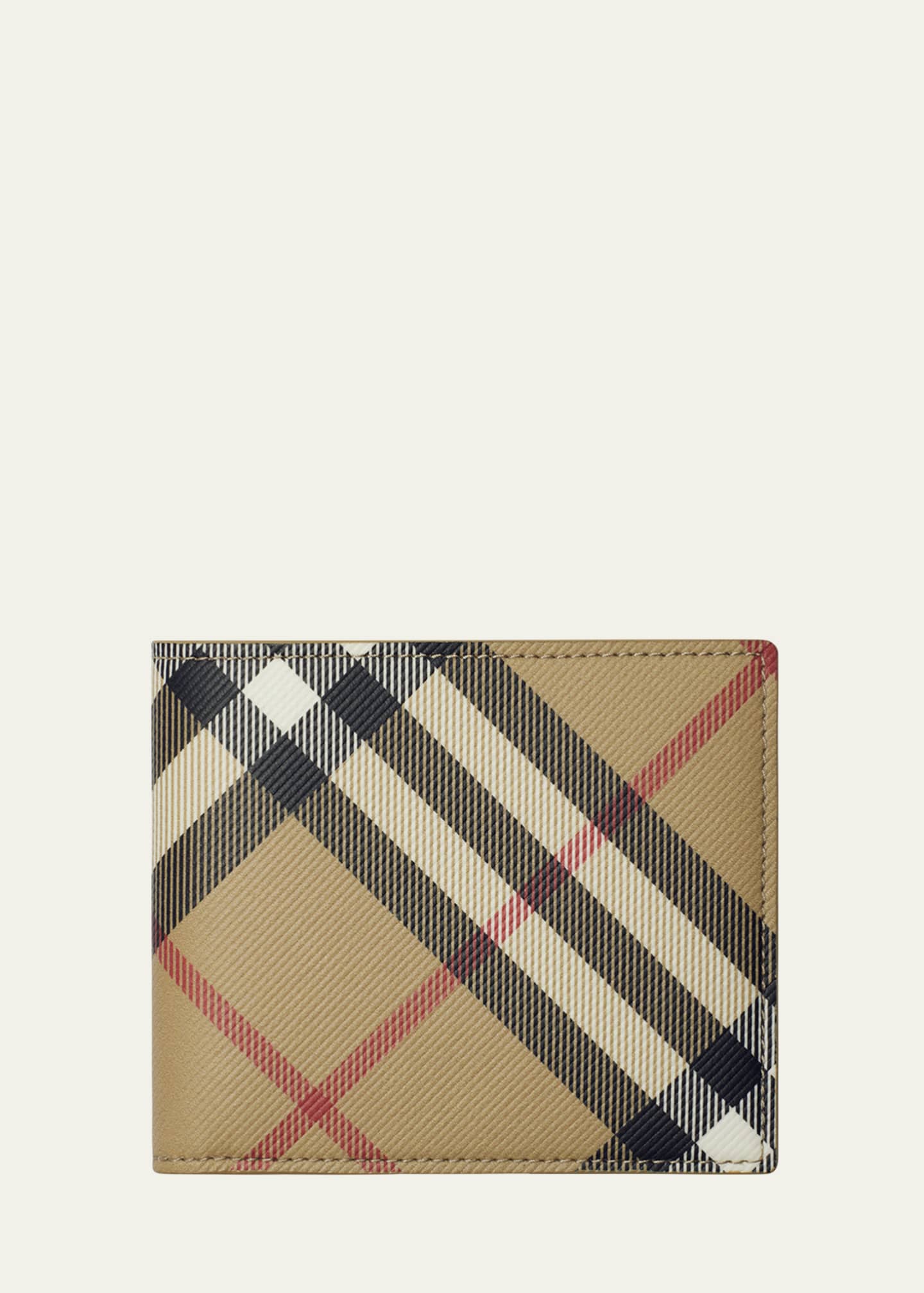 Burberry mens bifold wallet clearance