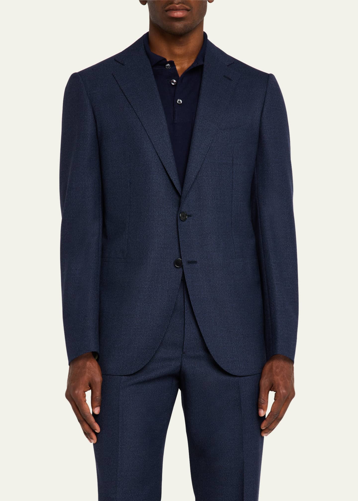 Cesare Attolini Men's Wool Houndstooth Suit Image 4 of 8