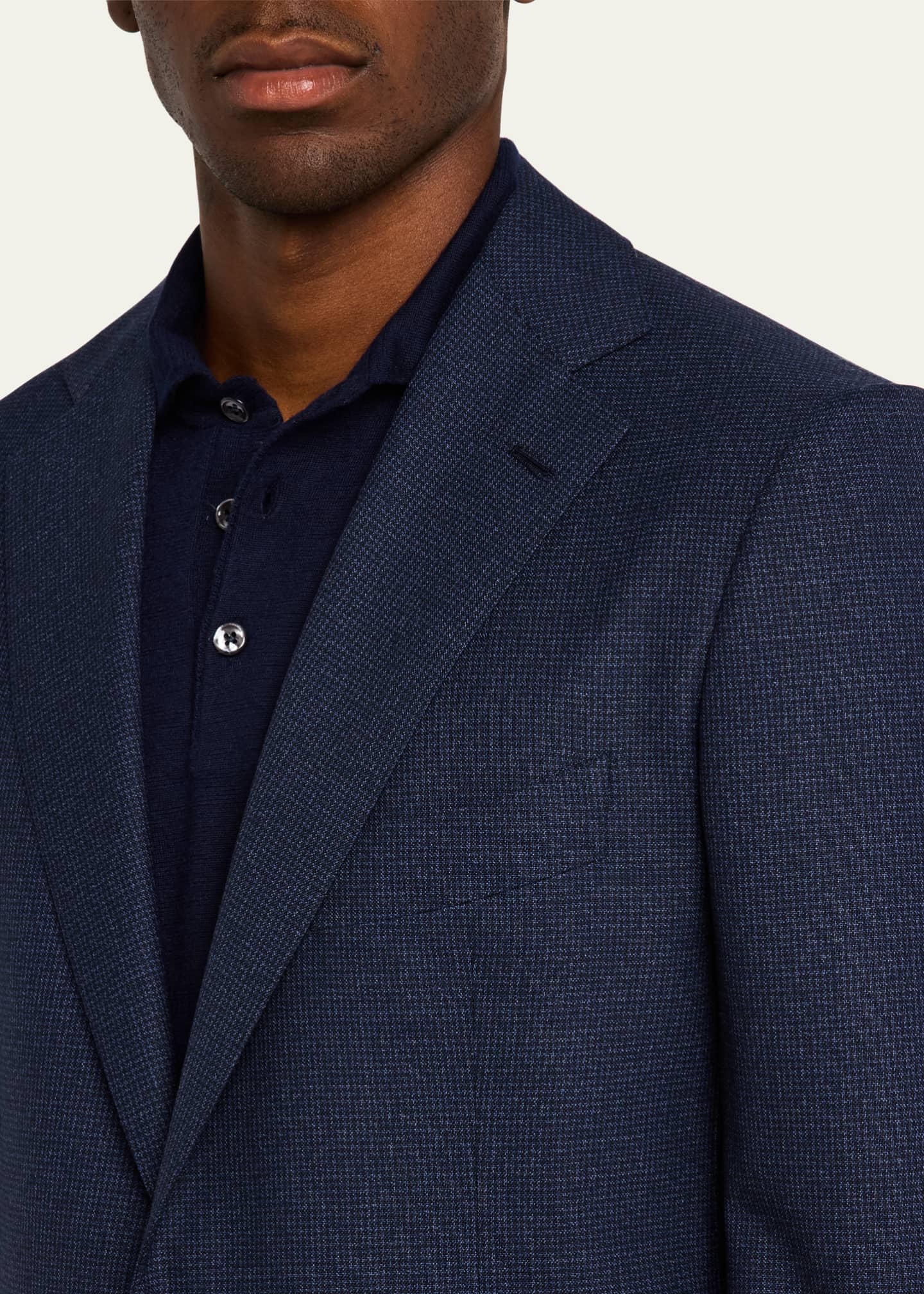 Cesare Attolini Men's Wool Houndstooth Suit Image 6 of 8