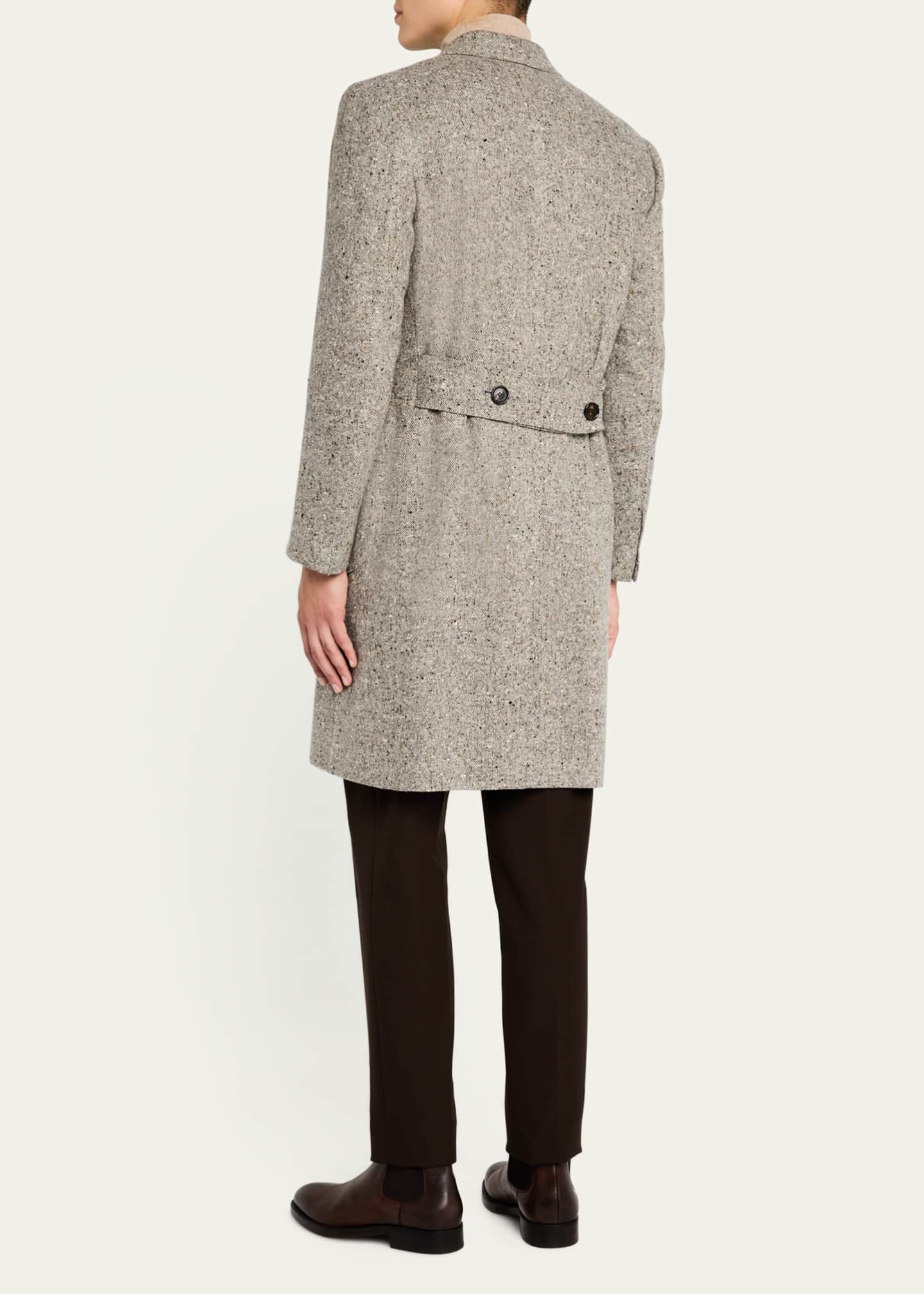 Cesare Attolini Men's Cashmere Donegal Topcoat Image 3 of 5