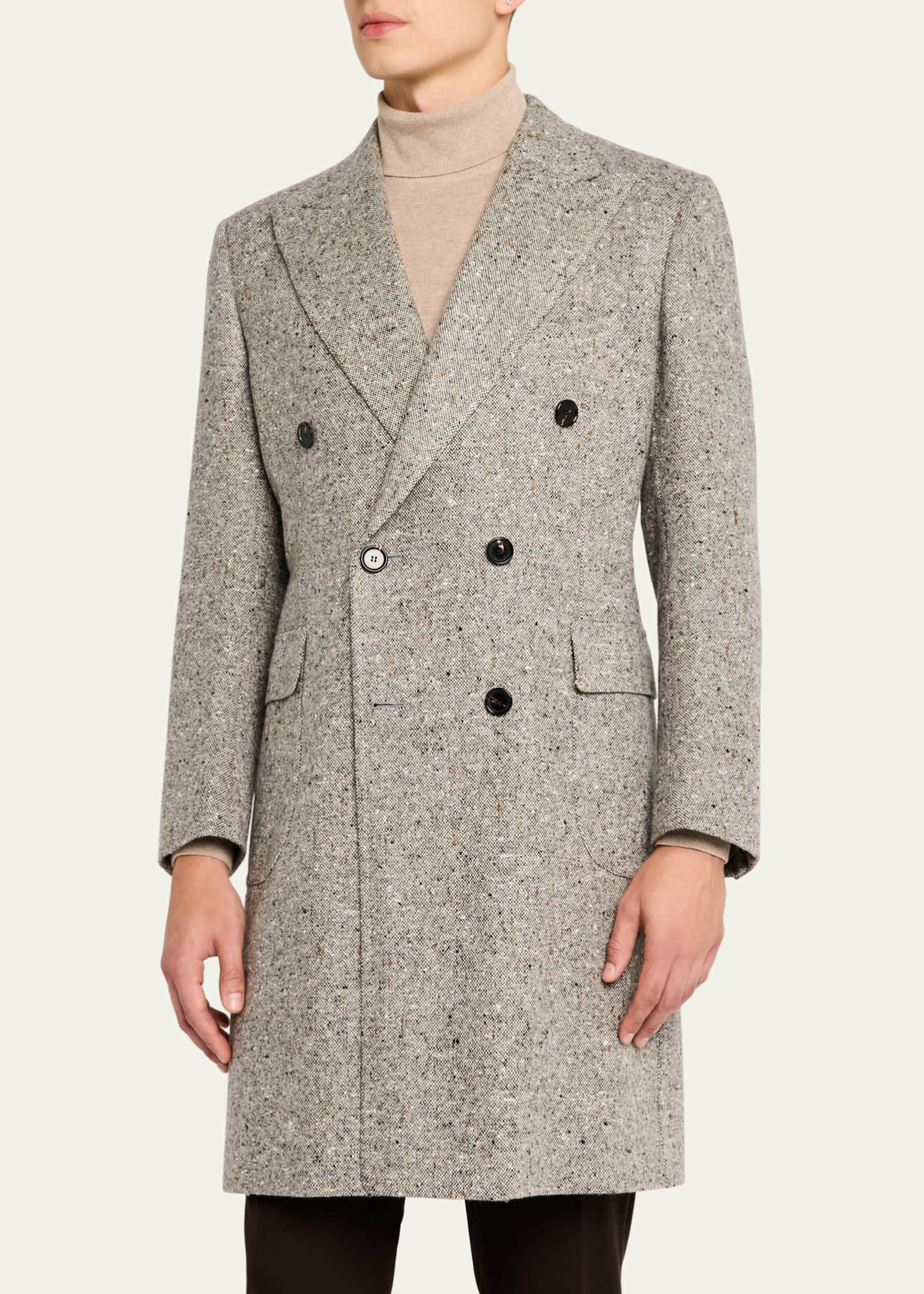 Cesare Attolini Men's Cashmere Donegal Topcoat Image 4 of 5