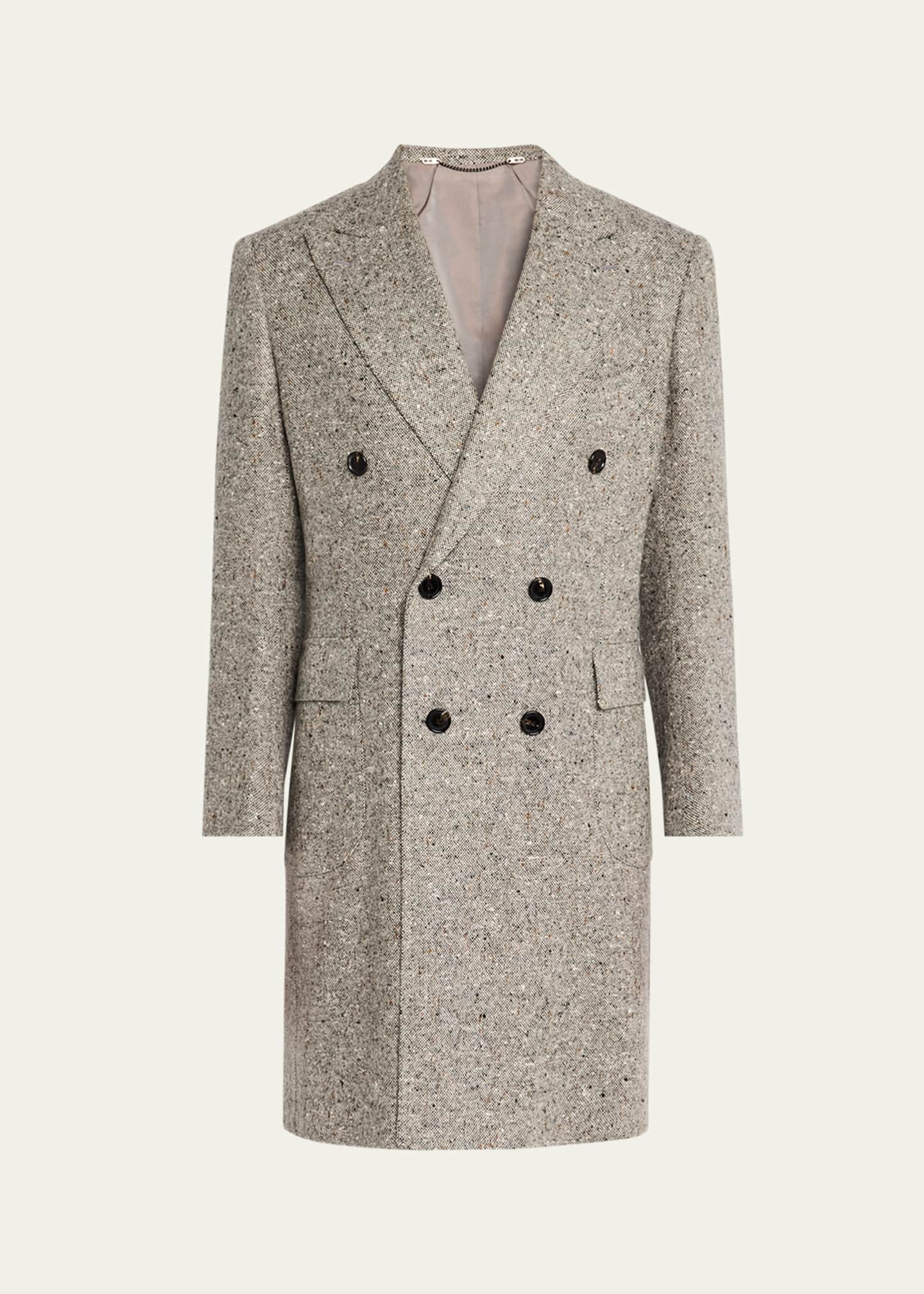Cesare Attolini Men's Cashmere Donegal Topcoat Image 1 of 5