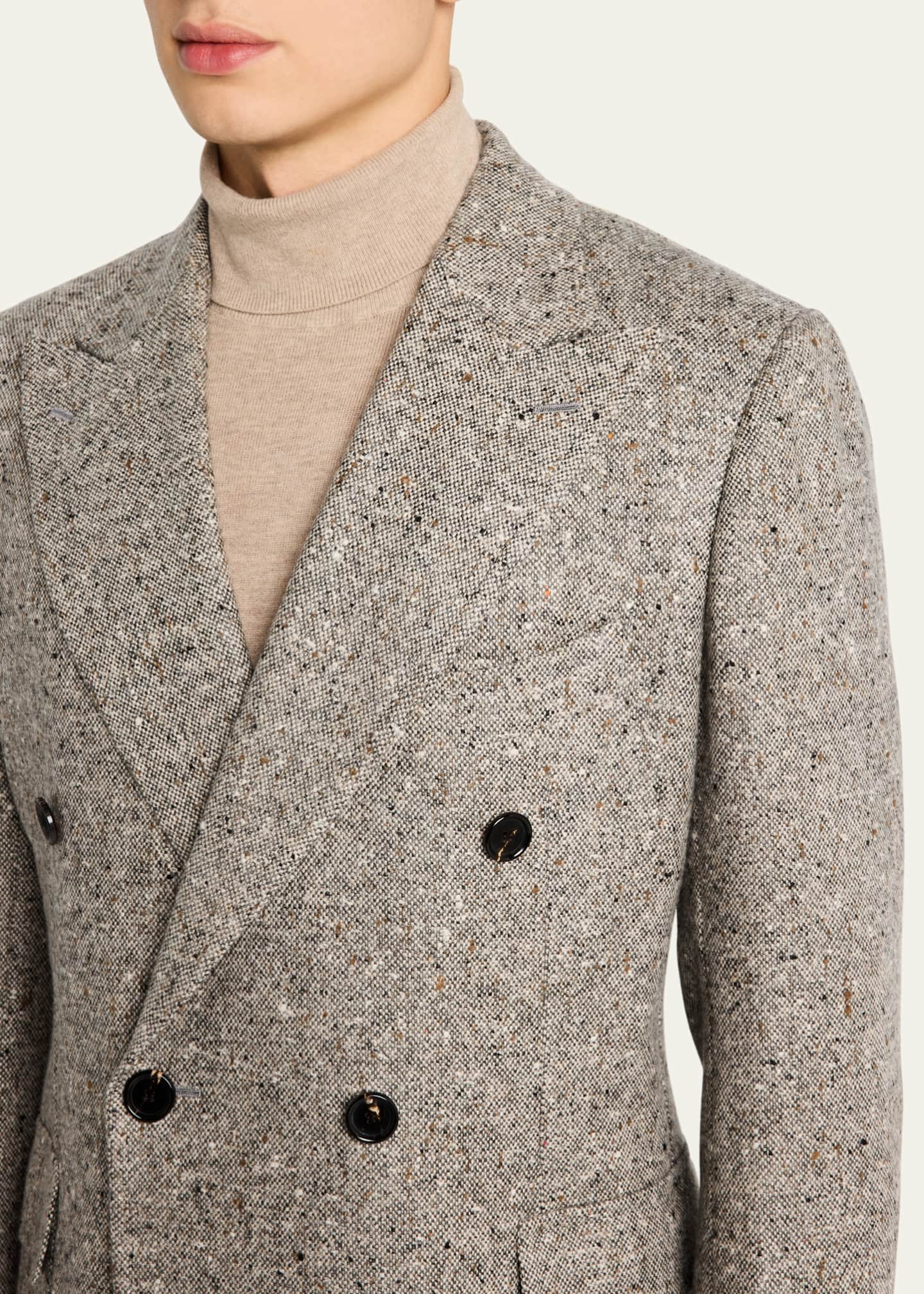 Cesare Attolini Men's Cashmere Donegal Topcoat Image 5 of 5