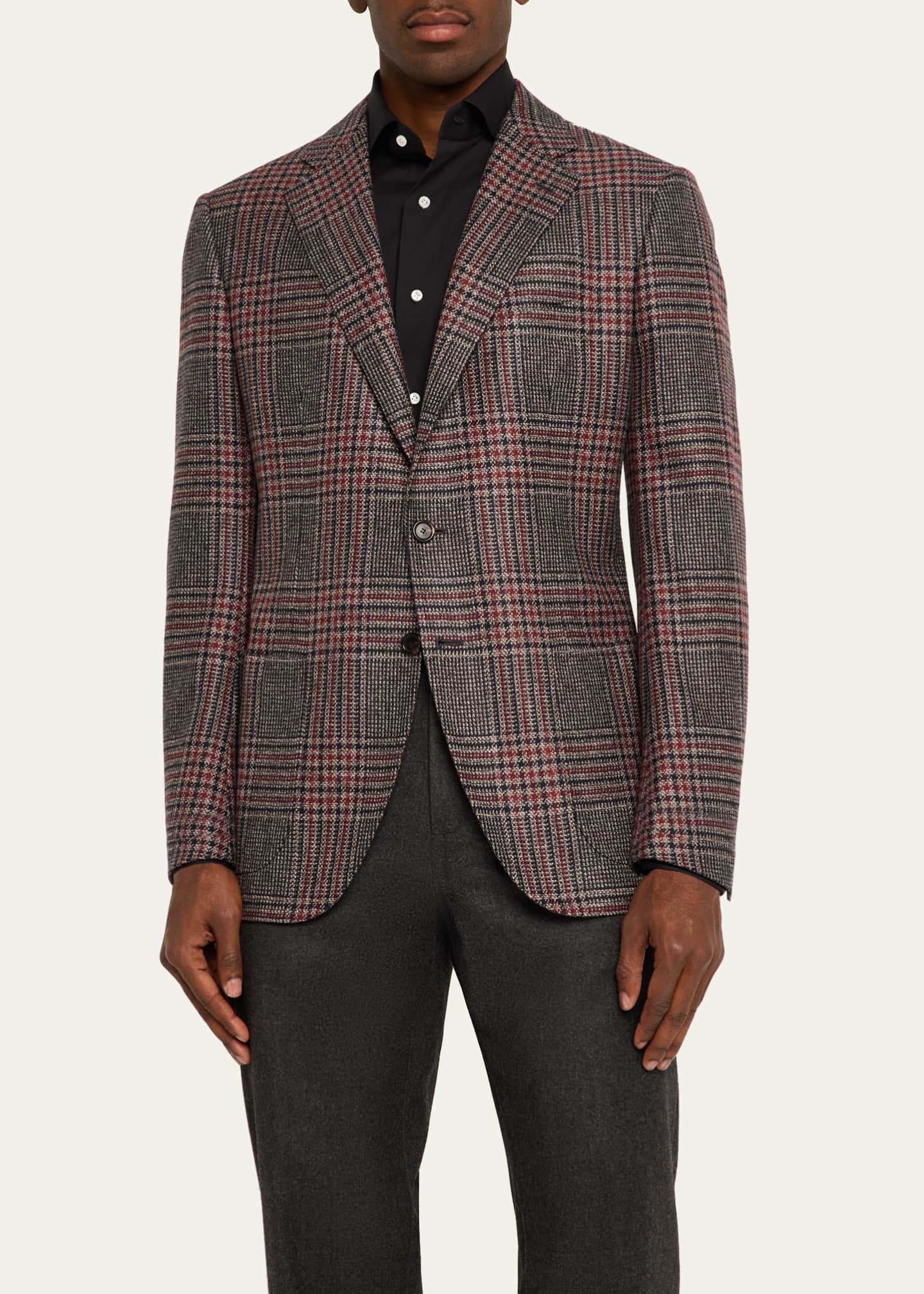 Cesare Attolini Men's Melange Cashmere Twill Sport Coat Image 4 of 7