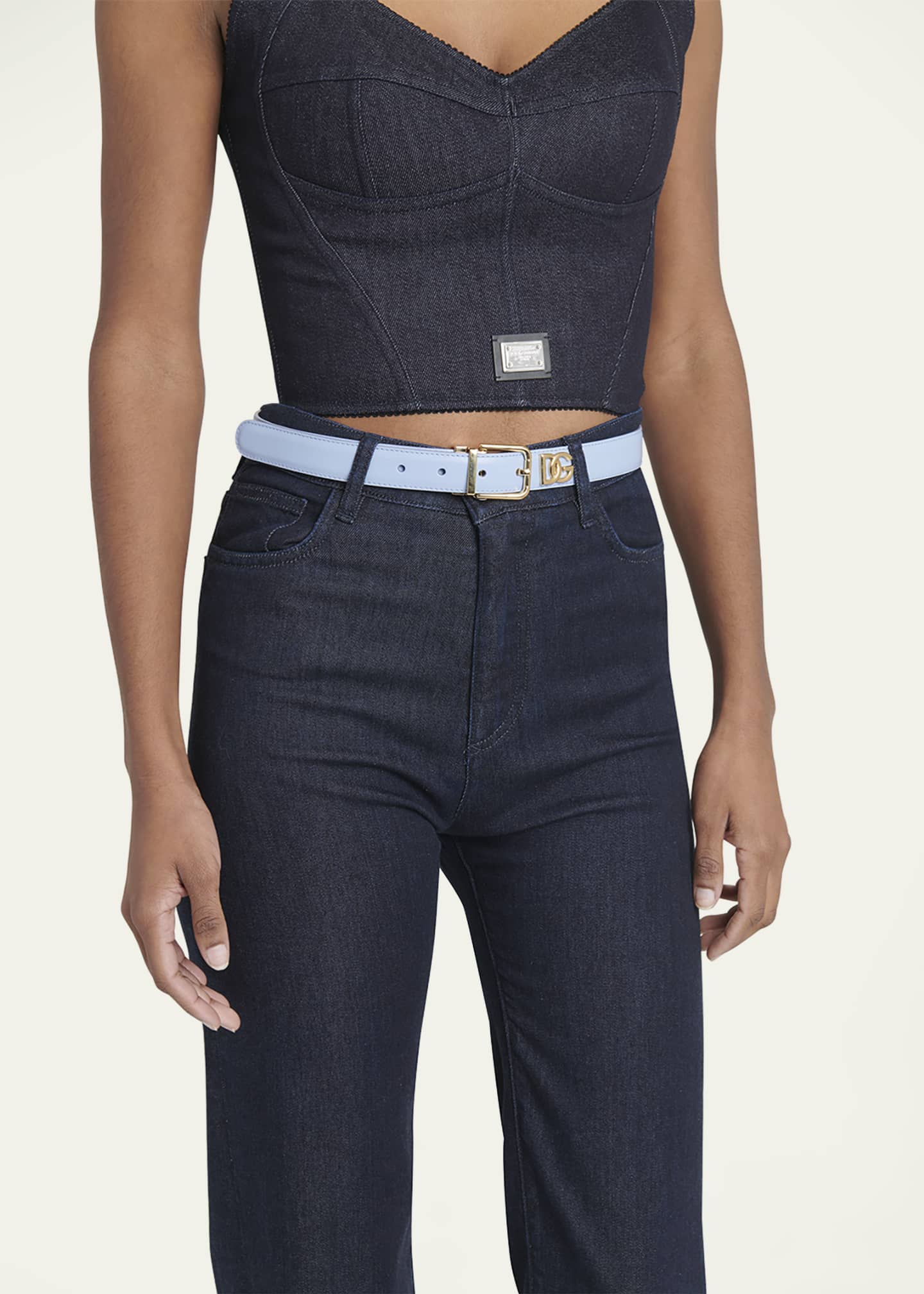 Dolce&Gabbana DG Logo Leather Belt Image 2 of 2