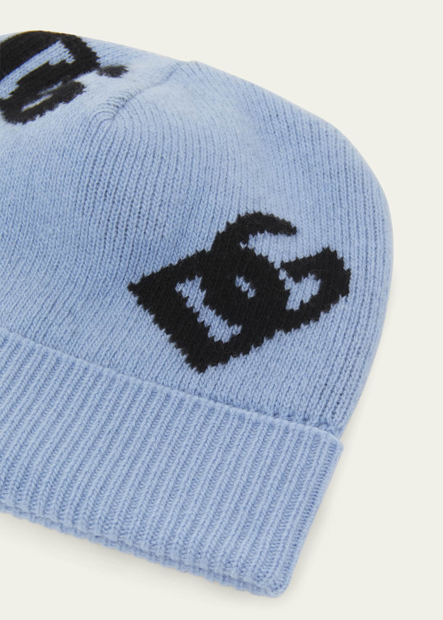 Dolce&Gabbana DG Logo Ribbed-Knit Wool Beanie Image 2 of 2