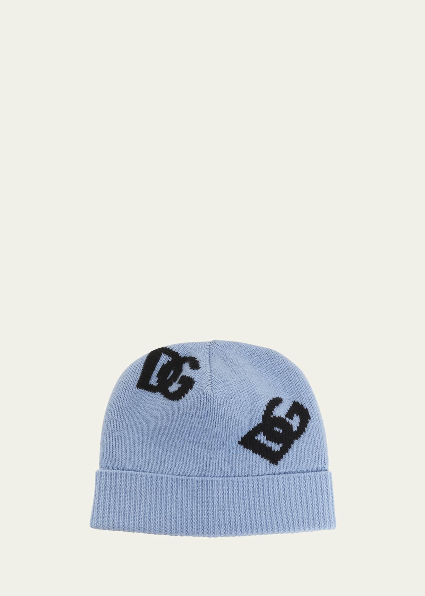 Dolce&Gabbana DG Logo Ribbed-Knit Wool Beanie Image 1 of 2