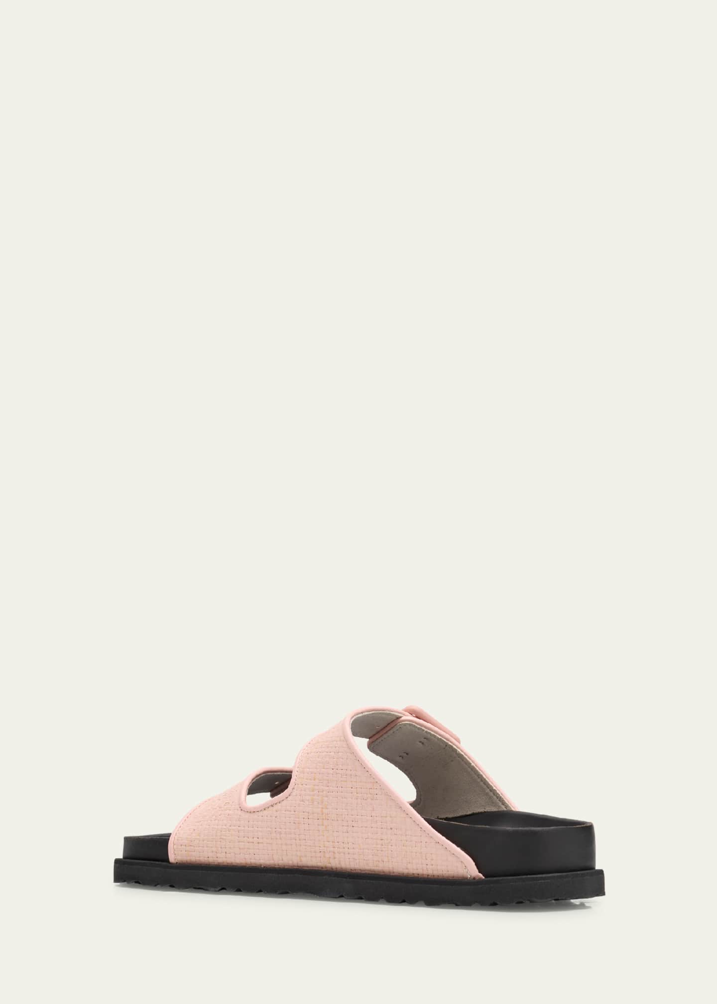 1774 Birkenstock Milano Raffia Dual-Buckle Slingback Sandals