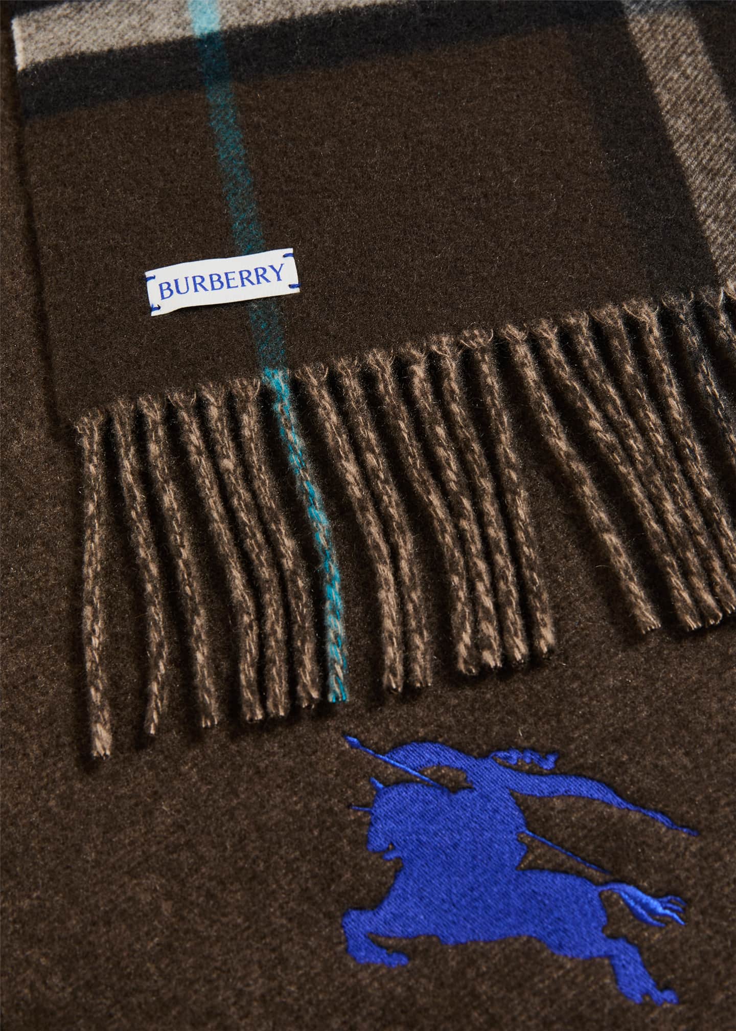 Burberry Men's Reversible Cashmere EKD Scarf Image 4 of 5