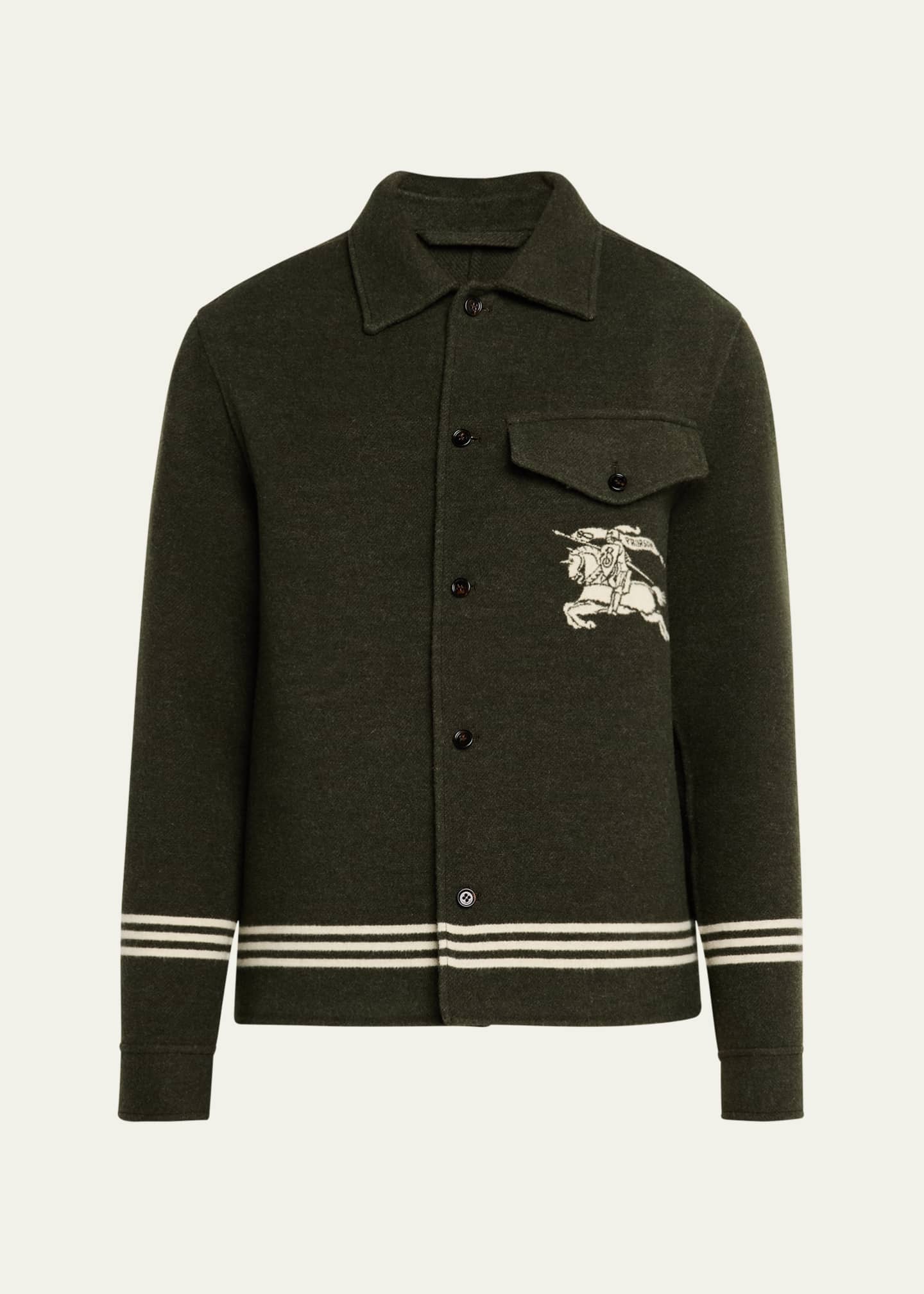 Burberry Men s Felted Stripe Cuff Blouson Jacket Bergdorf Goodman
