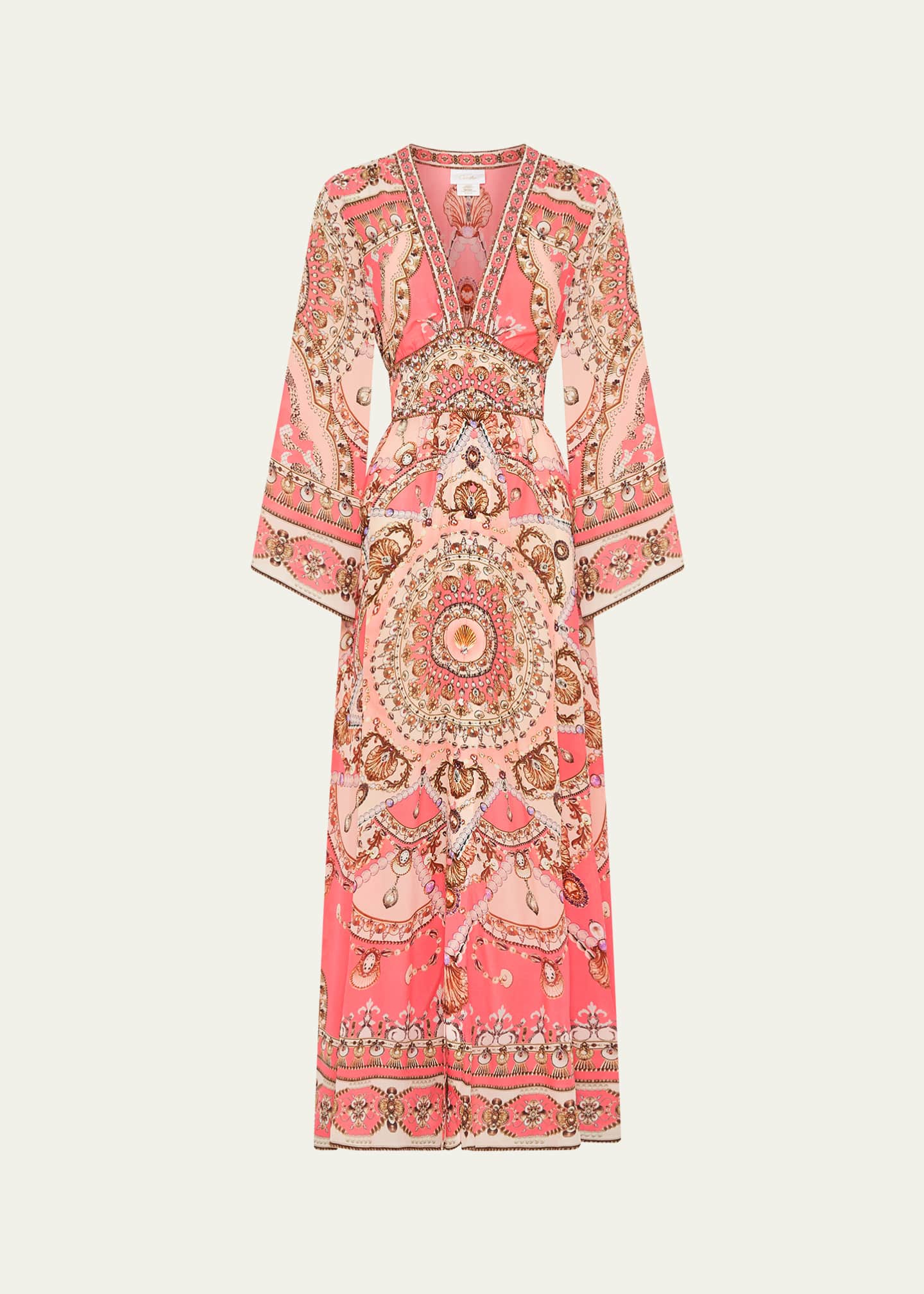 Camilla Shell Games Kimono-Sleeve Maxi Dress Coverup - Bergdorf Goodman
