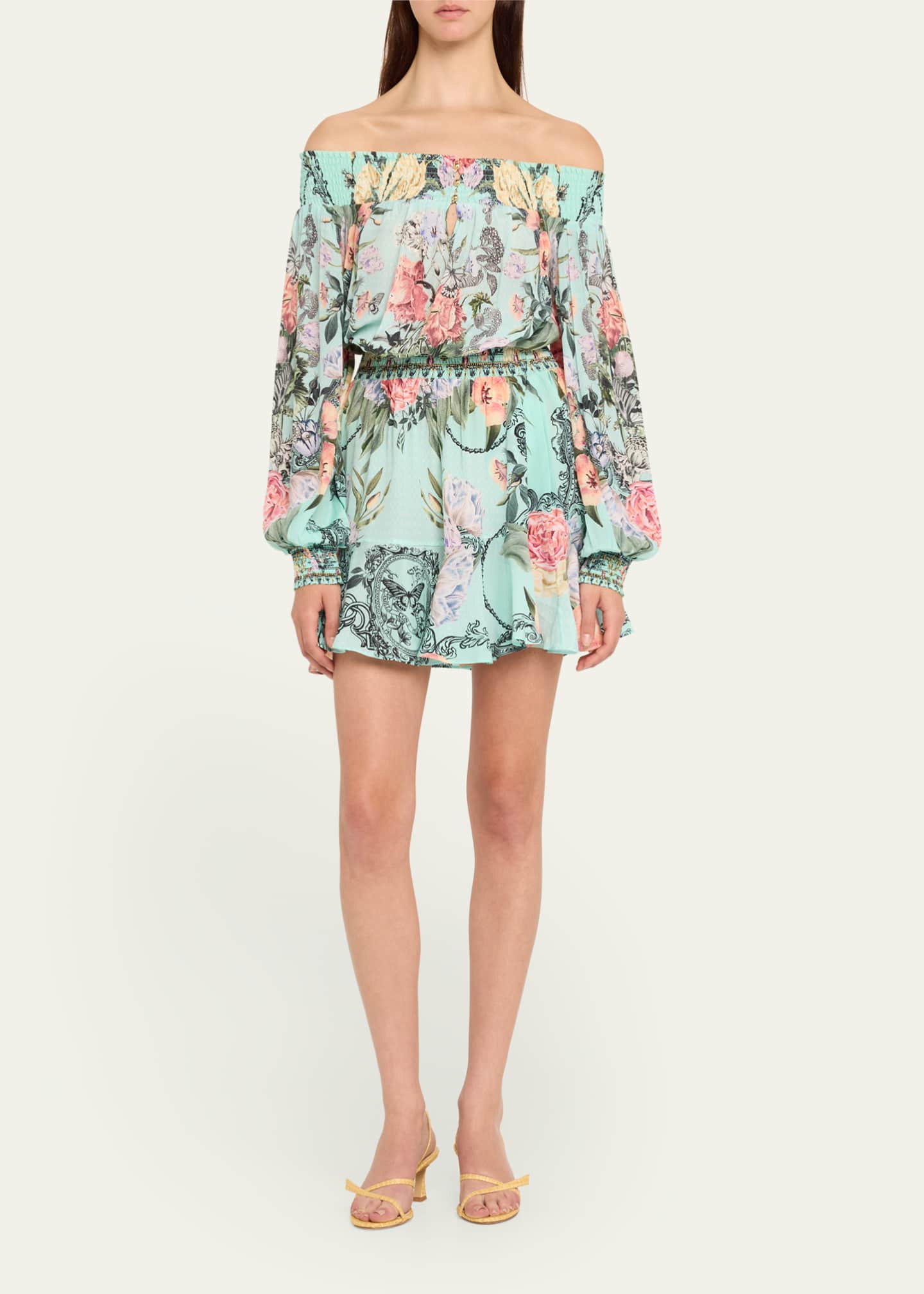Camilla Petal Promise Land Off-Shoulder Mini Dress Image 2 of 5