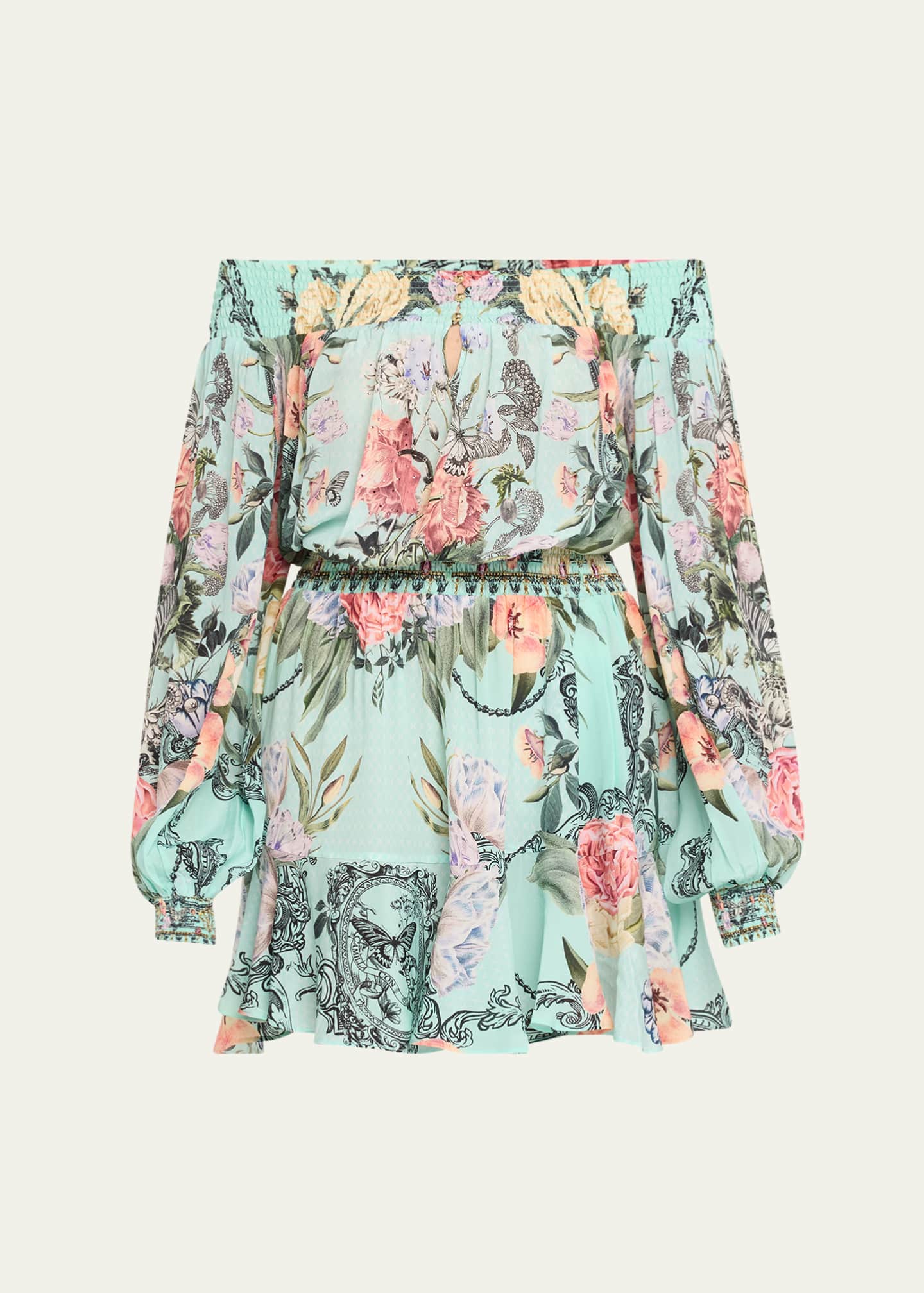 Camilla Petal Promise Land Off-Shoulder Mini Dress Image 1 of 5