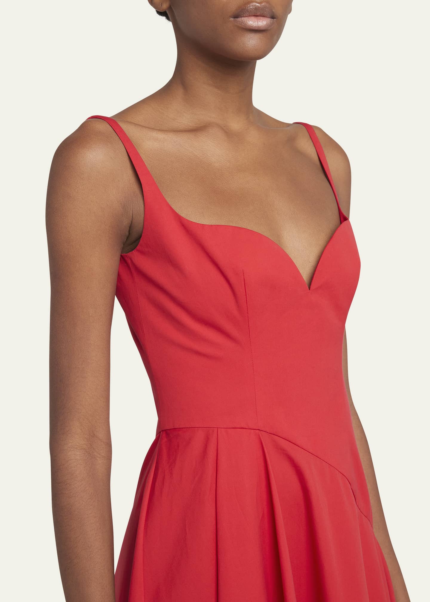McQueen Sweetheart Midi Dress with Asymmetric Skirt Image 5 of 5