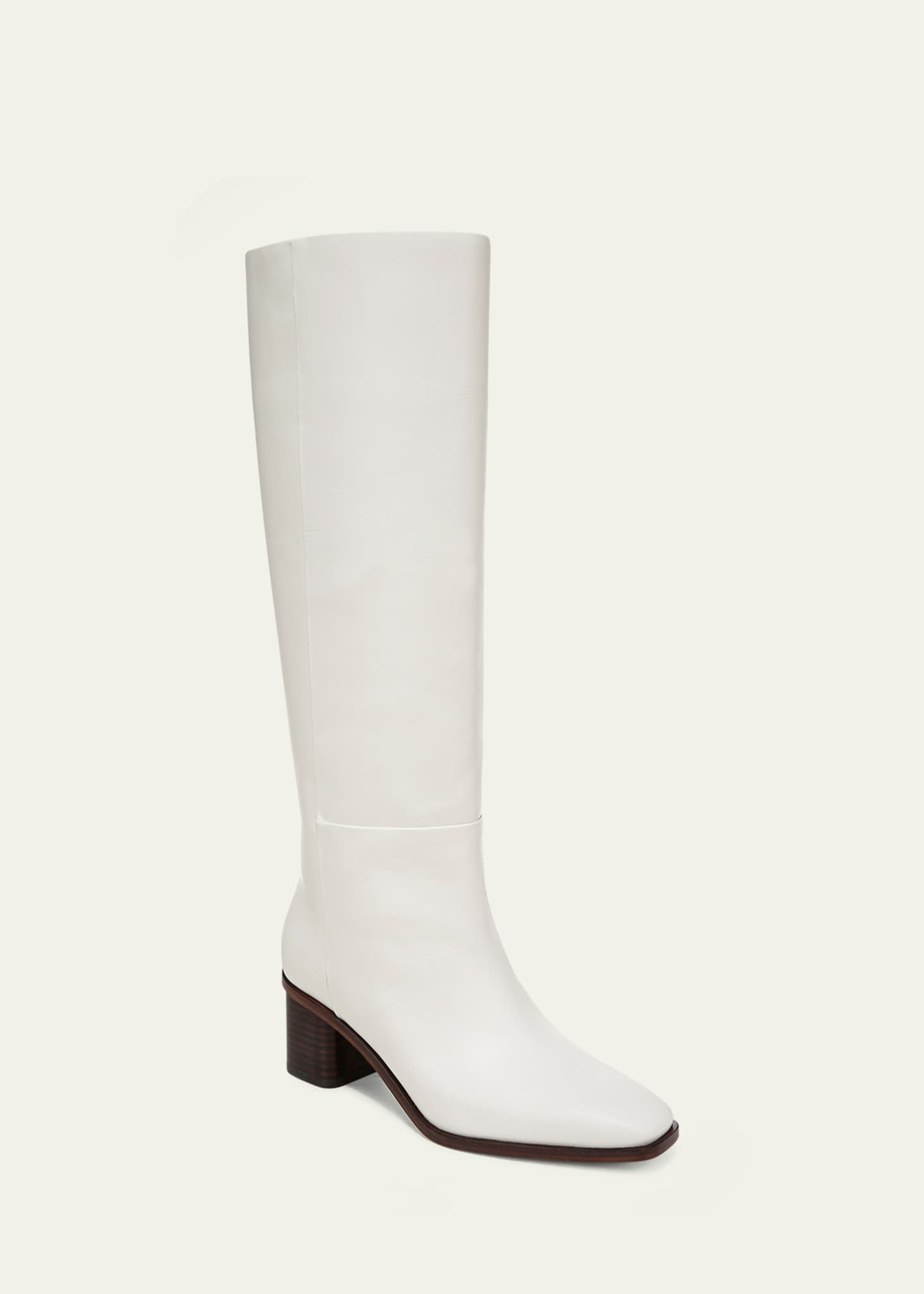 Vince Gerrie Leather Square-Toe Knee Boots Image 2 of 4