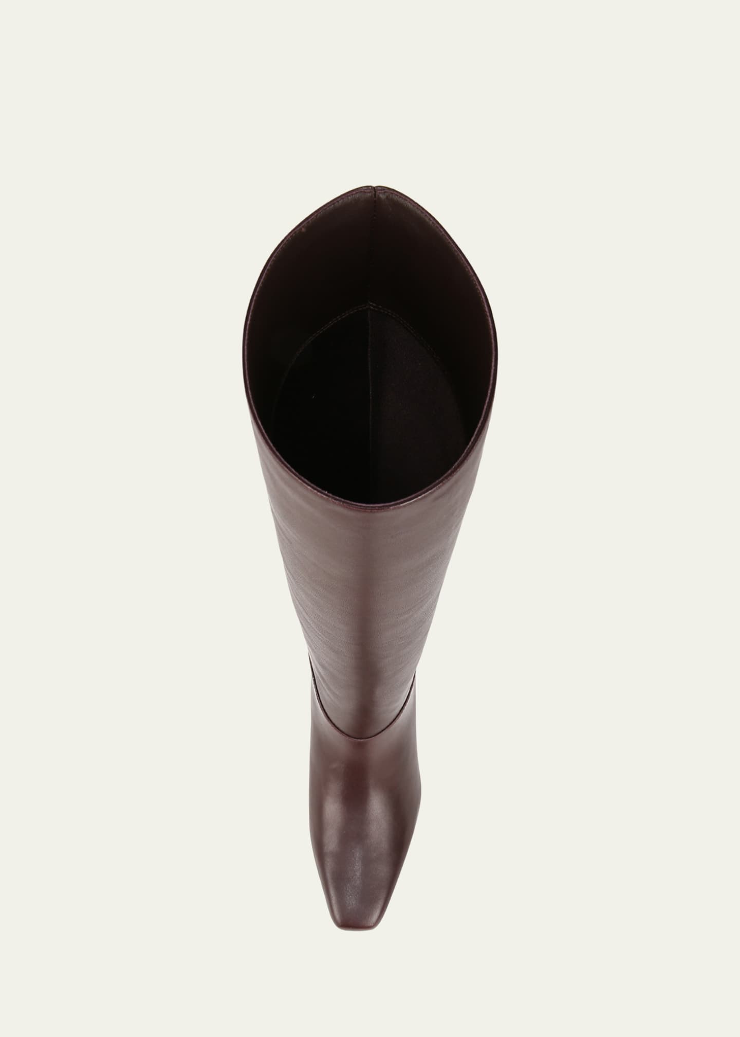 Calfskin Kitten-Heel Knee Boots