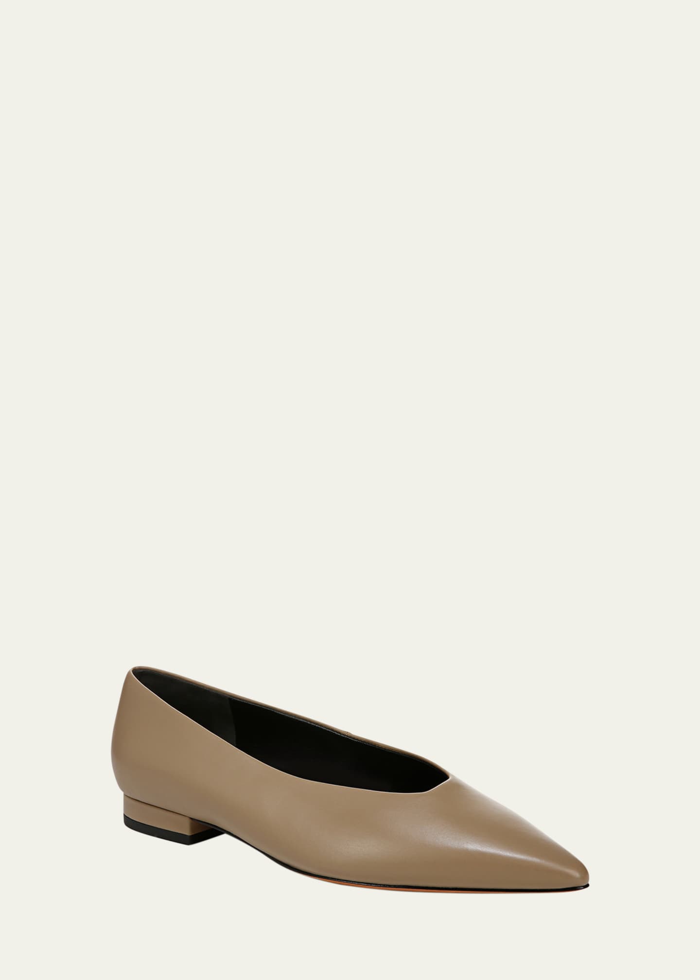 Vince Isabel Leather Point-Toe Ballerina Flats Image 2 of 4