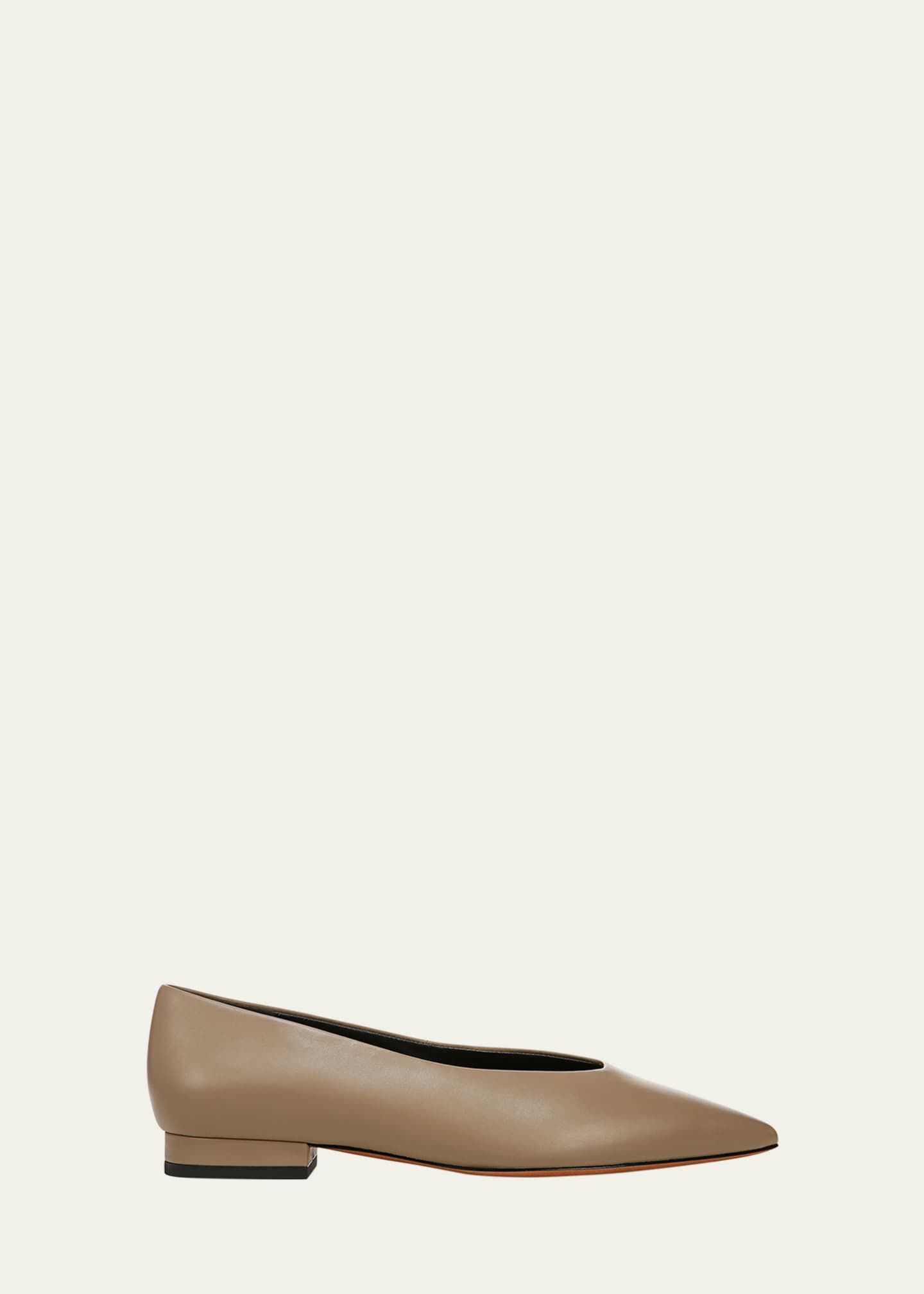 Vince Isabel Leather Point-Toe Ballerina Flats Image 1 of 4