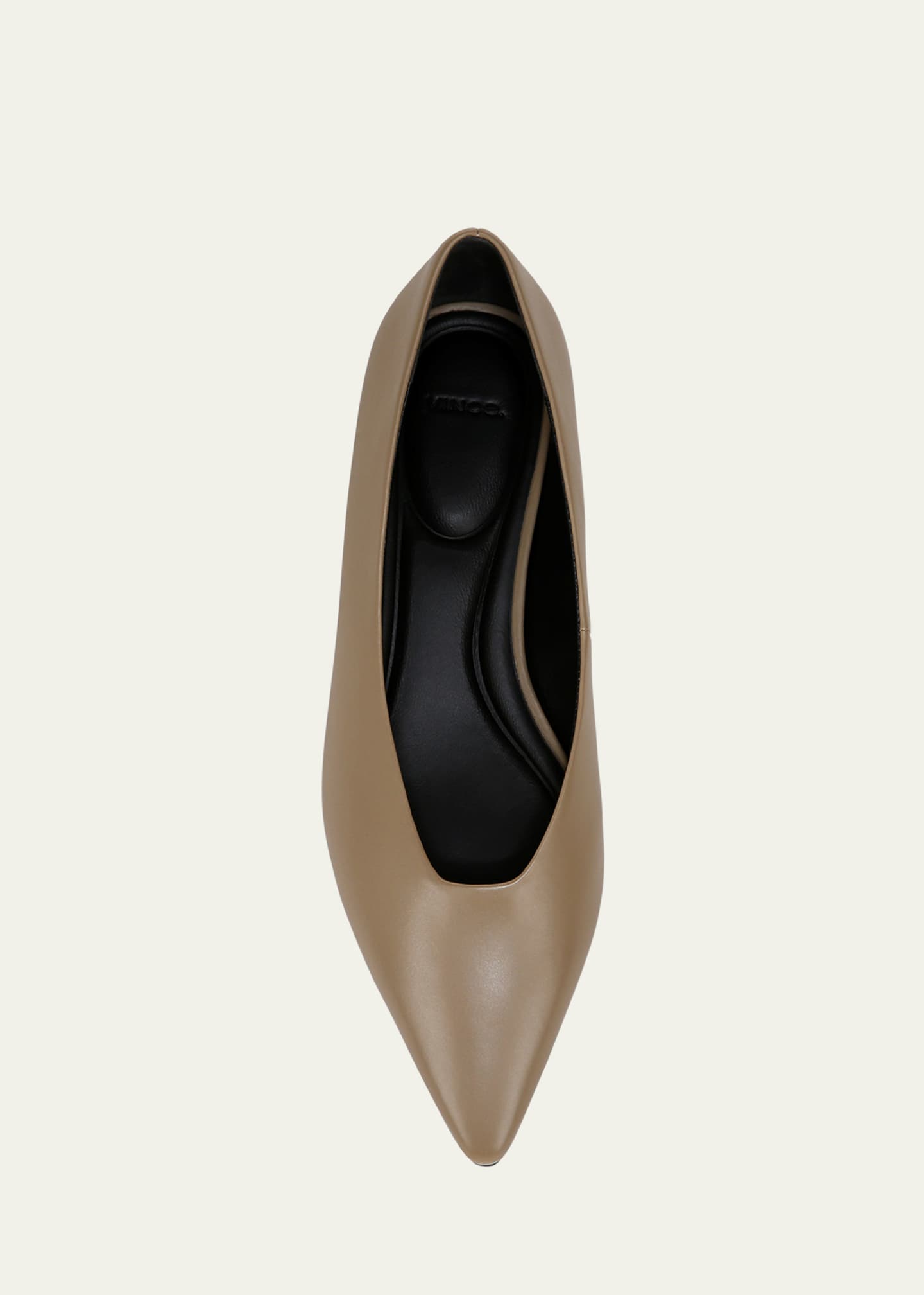 Vince Isabel Leather Point-Toe Ballerina Flats Image 4 of 4
