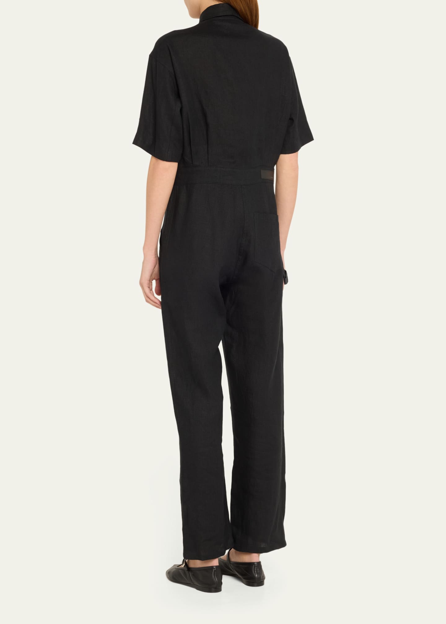 Rivet Utility Dynamo ShortSleeve Linen Jumpsuit Bergdorf Goodman