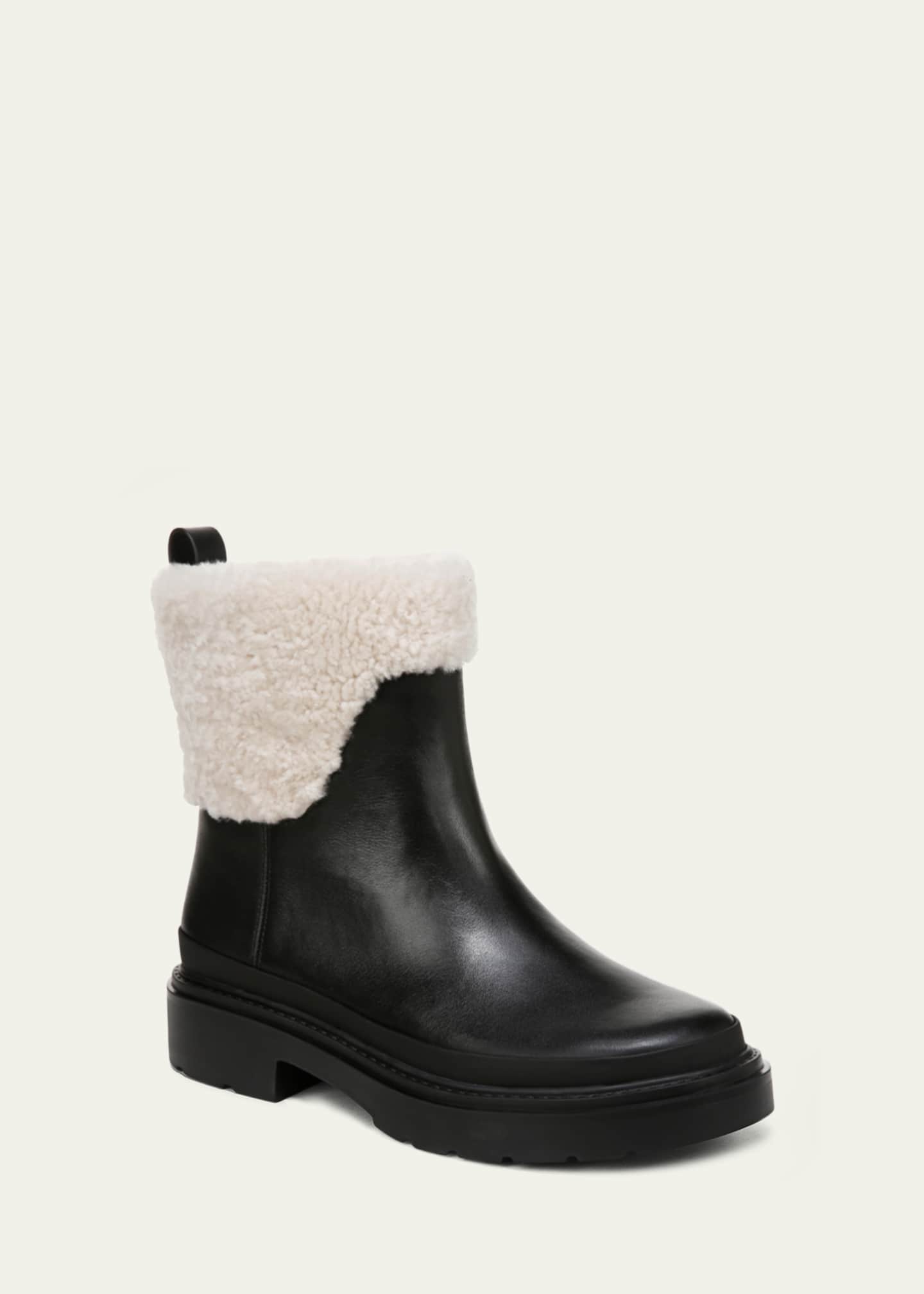 Vince Leather Shearling Winter Booties Image 2 of 4