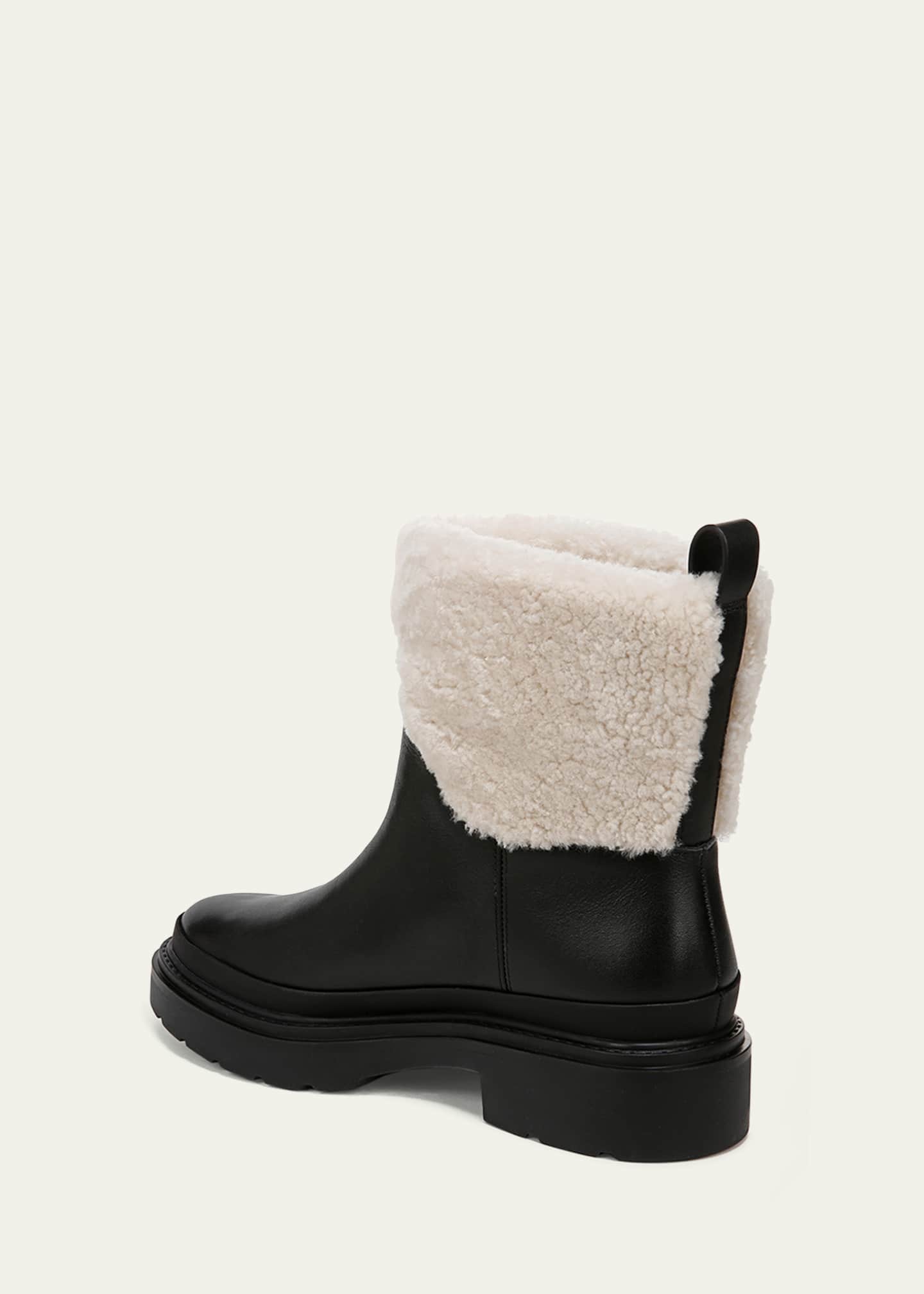 Vince Leather Shearling Winter Booties Image 3 of 4