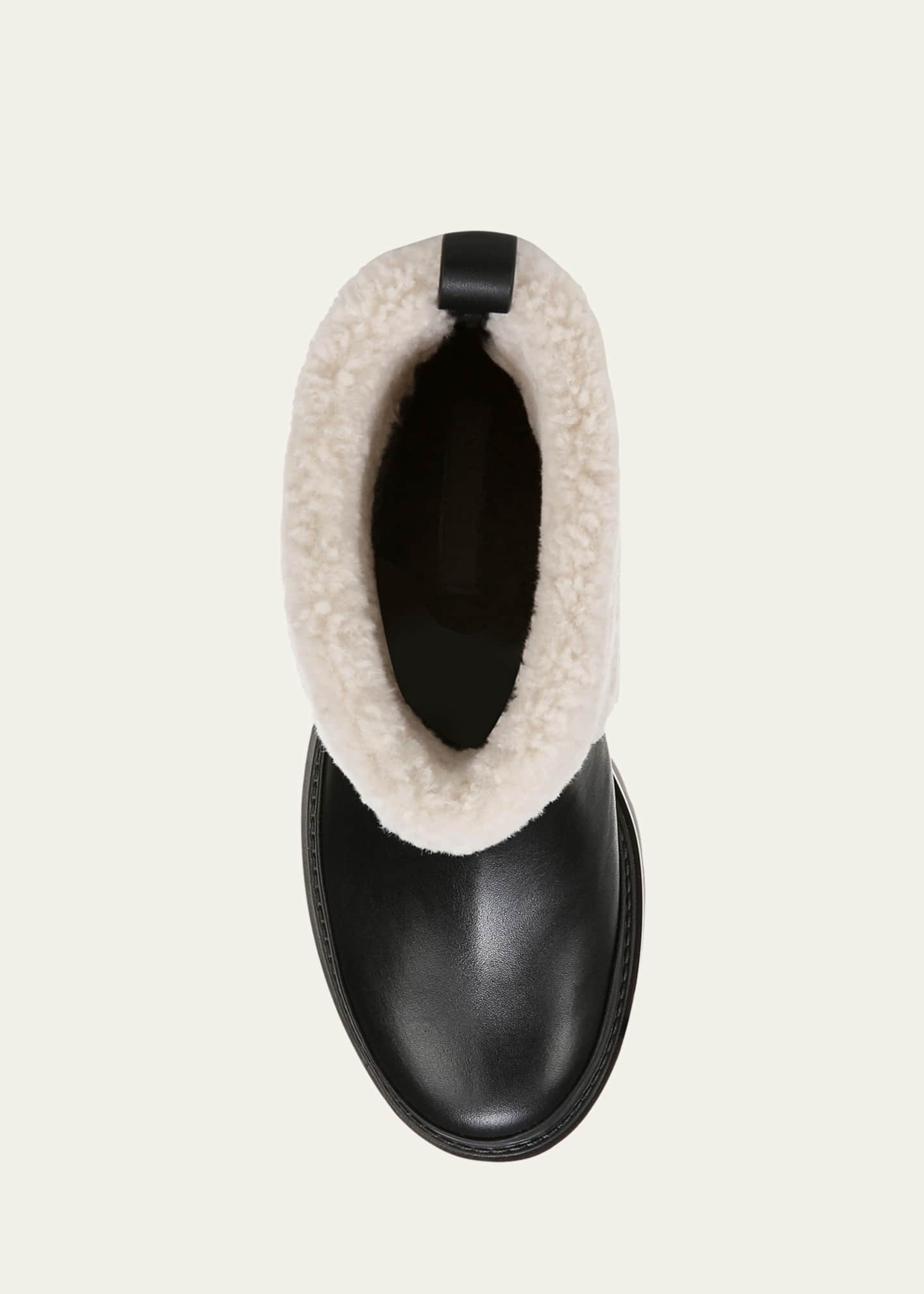 Vince Leather Shearling Winter Booties Image 4 of 4
