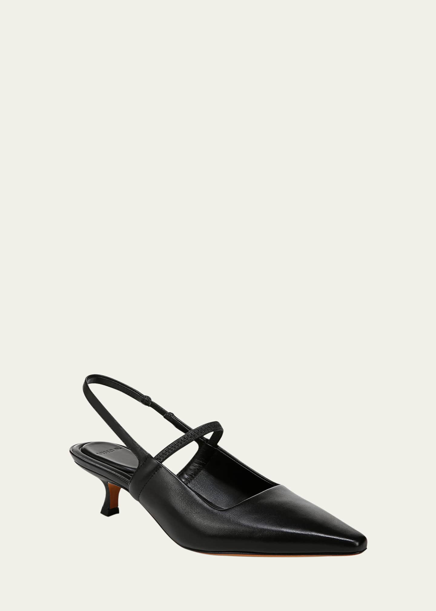Vince Slingback Pointed Leather Sandals Image 2 of 4