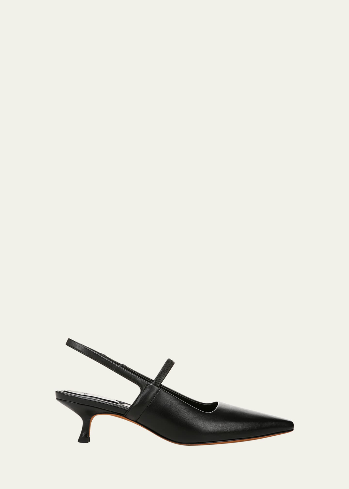 Vince Slingback Pointed Leather Sandals Image 1 of 4