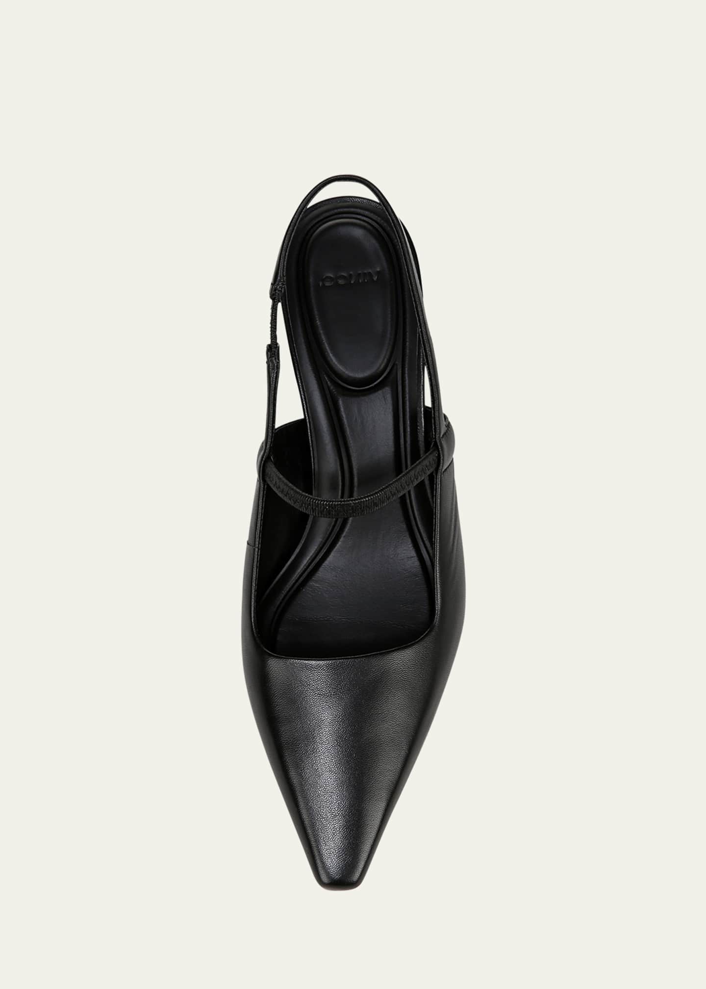 Vince Slingback Pointed Leather Sandals Image 4 of 4