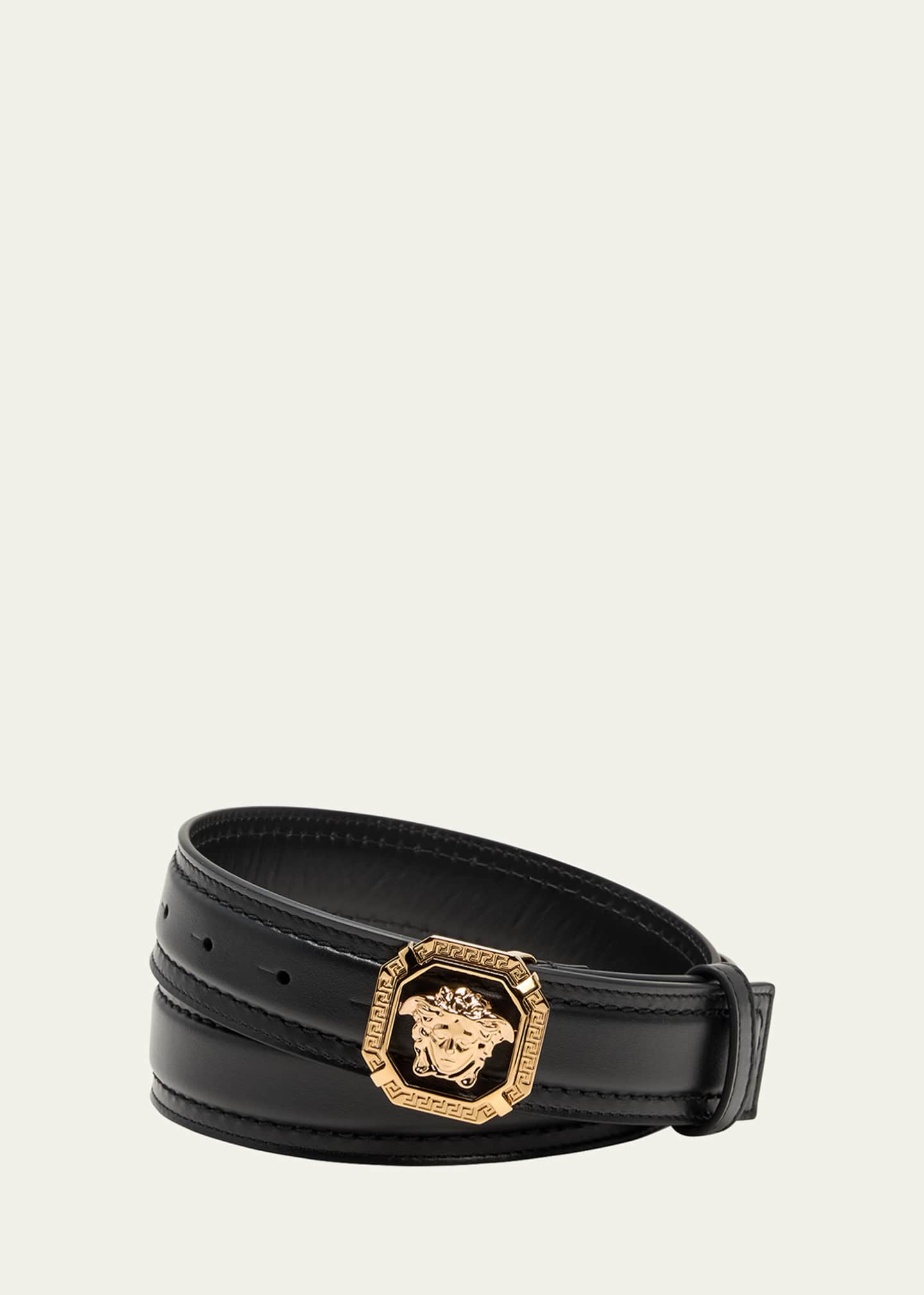 Versace Men's Medusa Leather Belt Image 1 of 2