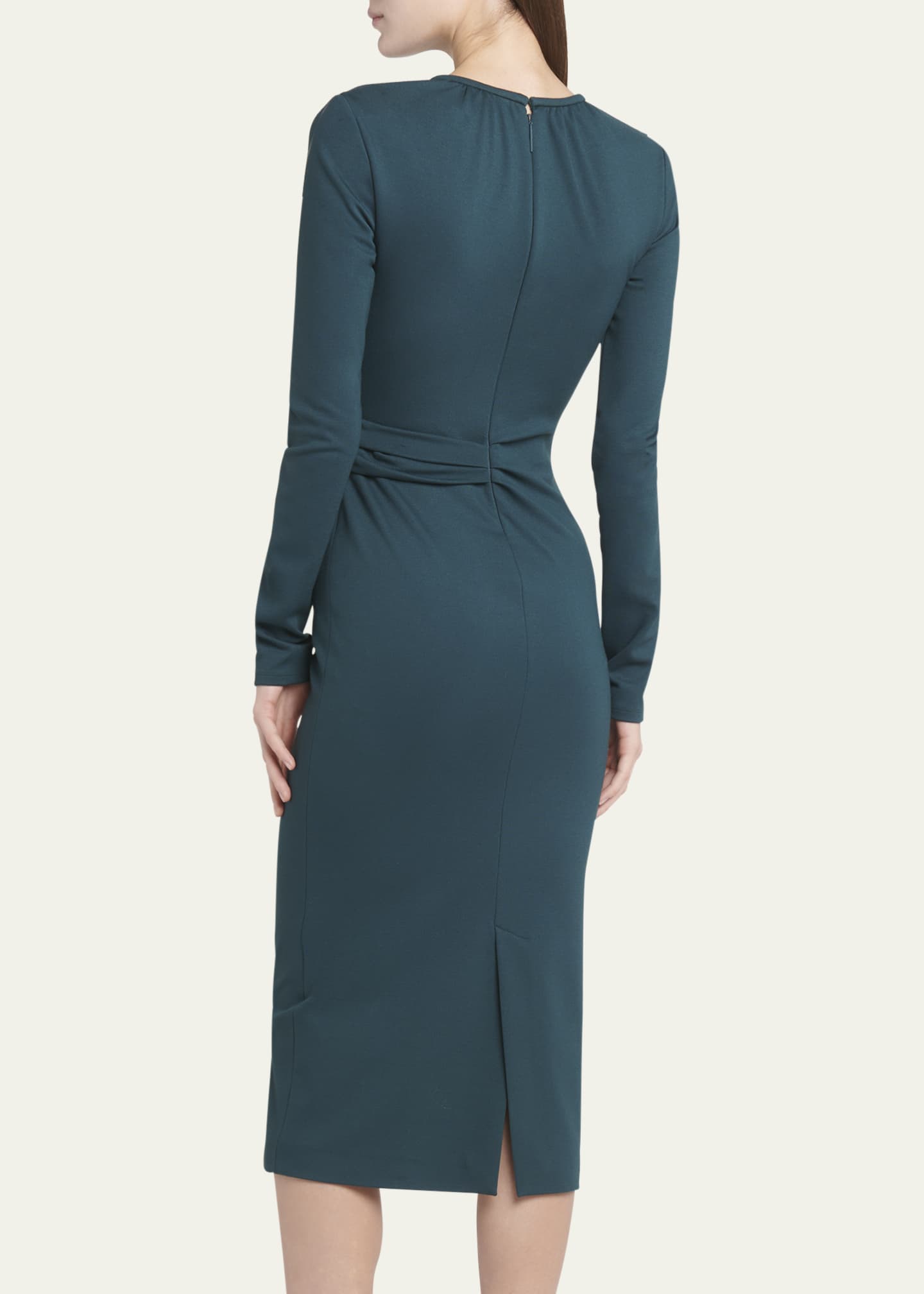 Giorgio Armani Keyhole Milano Jersey Sheath Dress Image 3 of 5