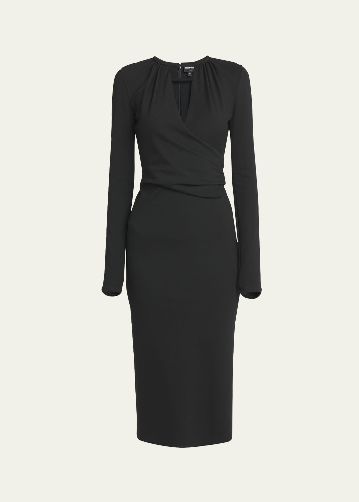 Giorgio Armani Keyhole Milano Jersey Sheath Dress Image 1 of 5