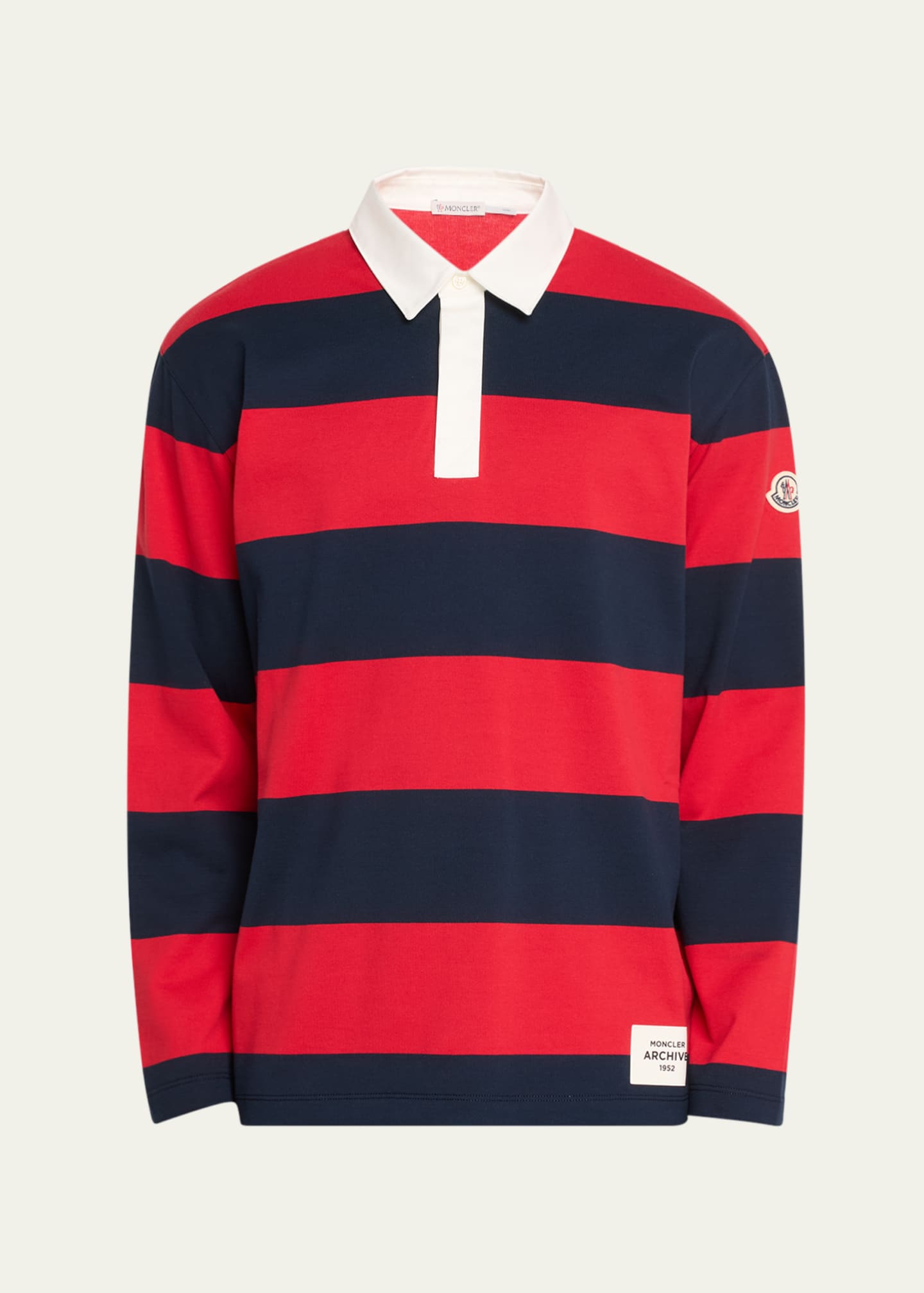 Mens red moncler polo clearance