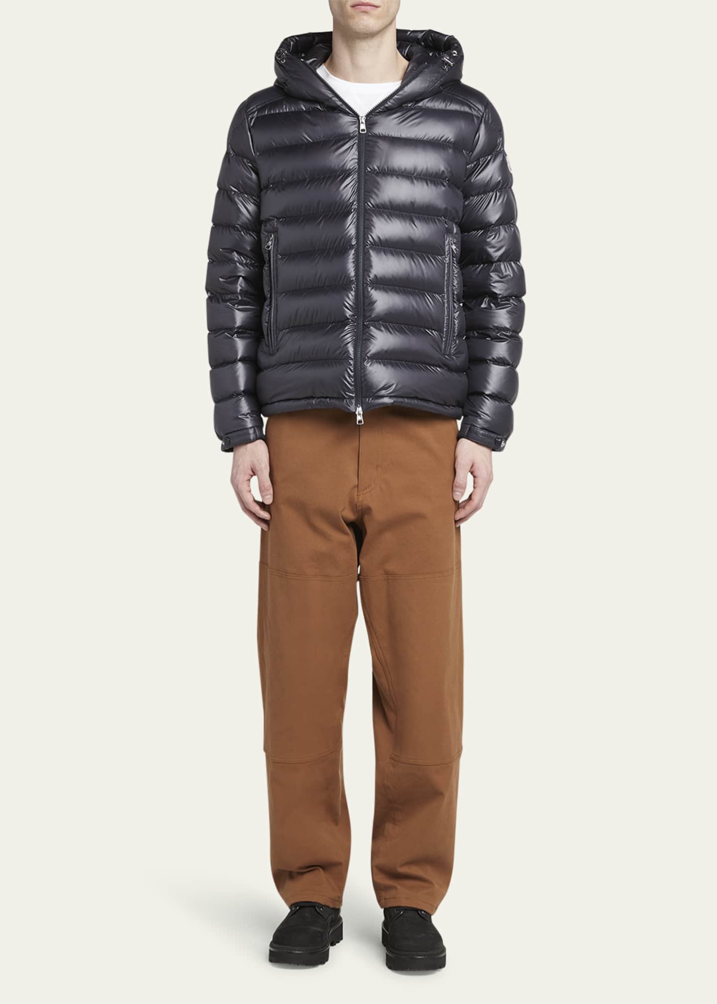 Moncler Men's Besines Hooded Down Jacket Image 2 of 5