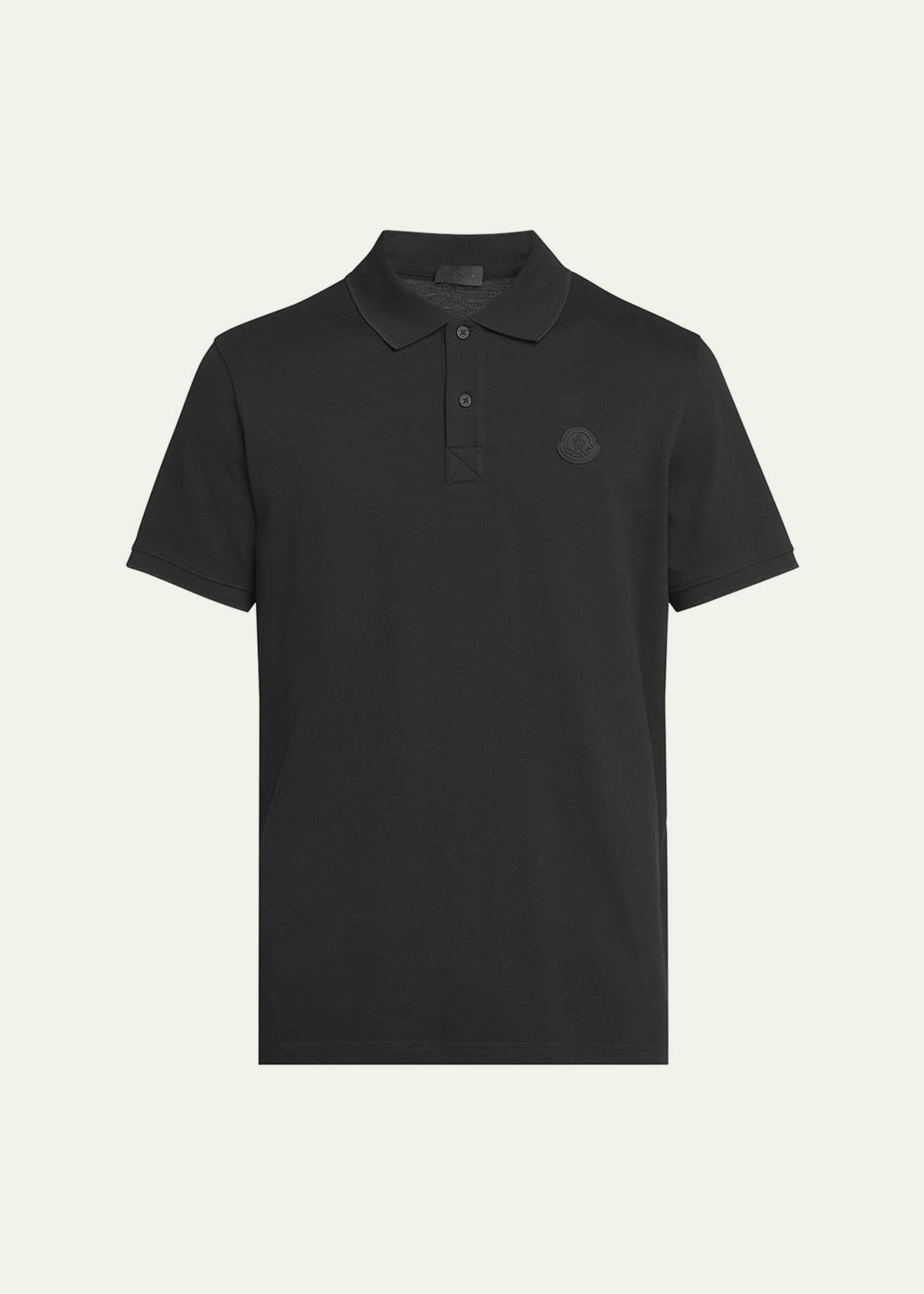 Moncler Men's Logo Cotton Pique Polo Image 1 of 5