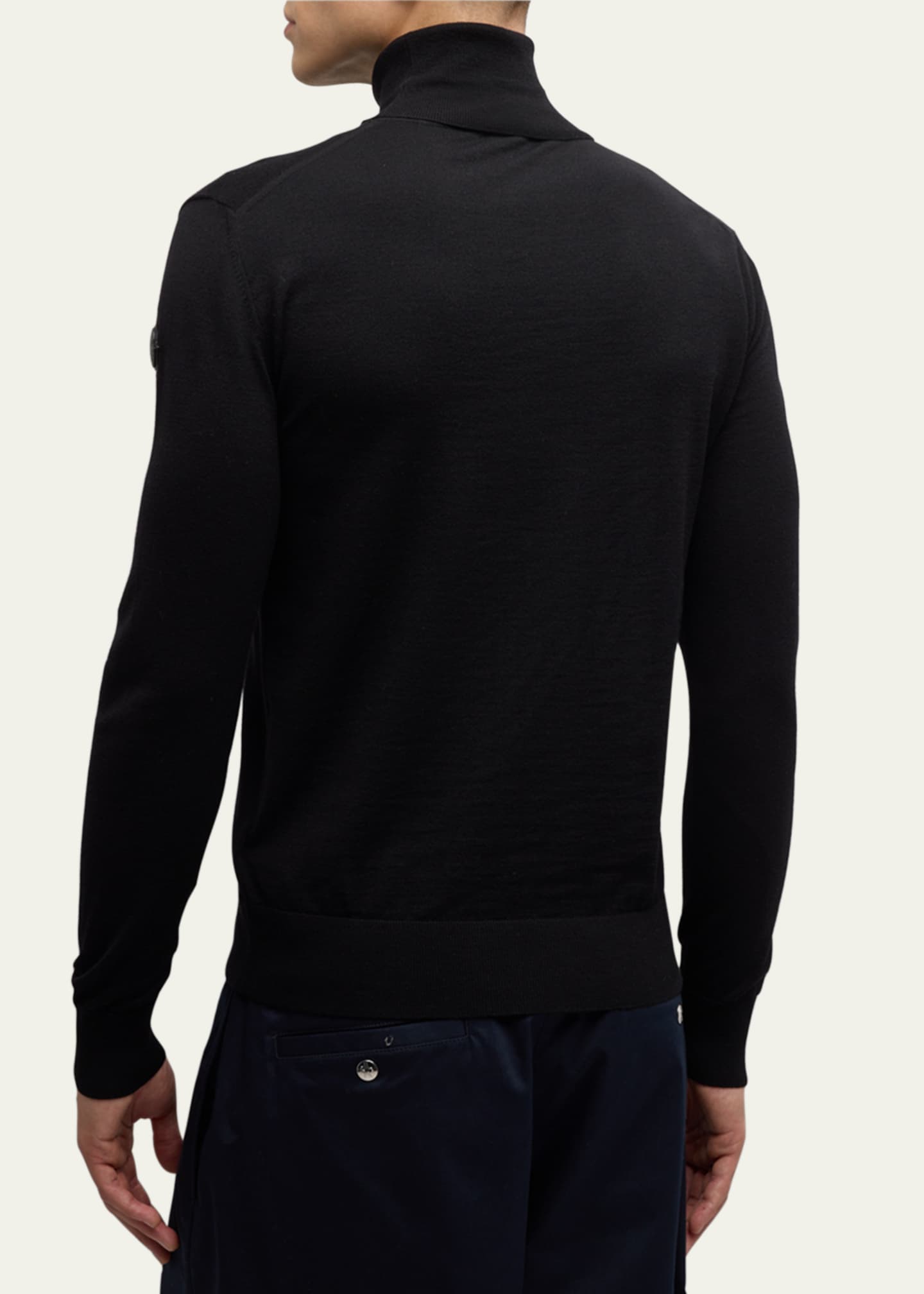 Moncler Men's Solid Wool Turtleneck Sweater - Bergdorf Goodman