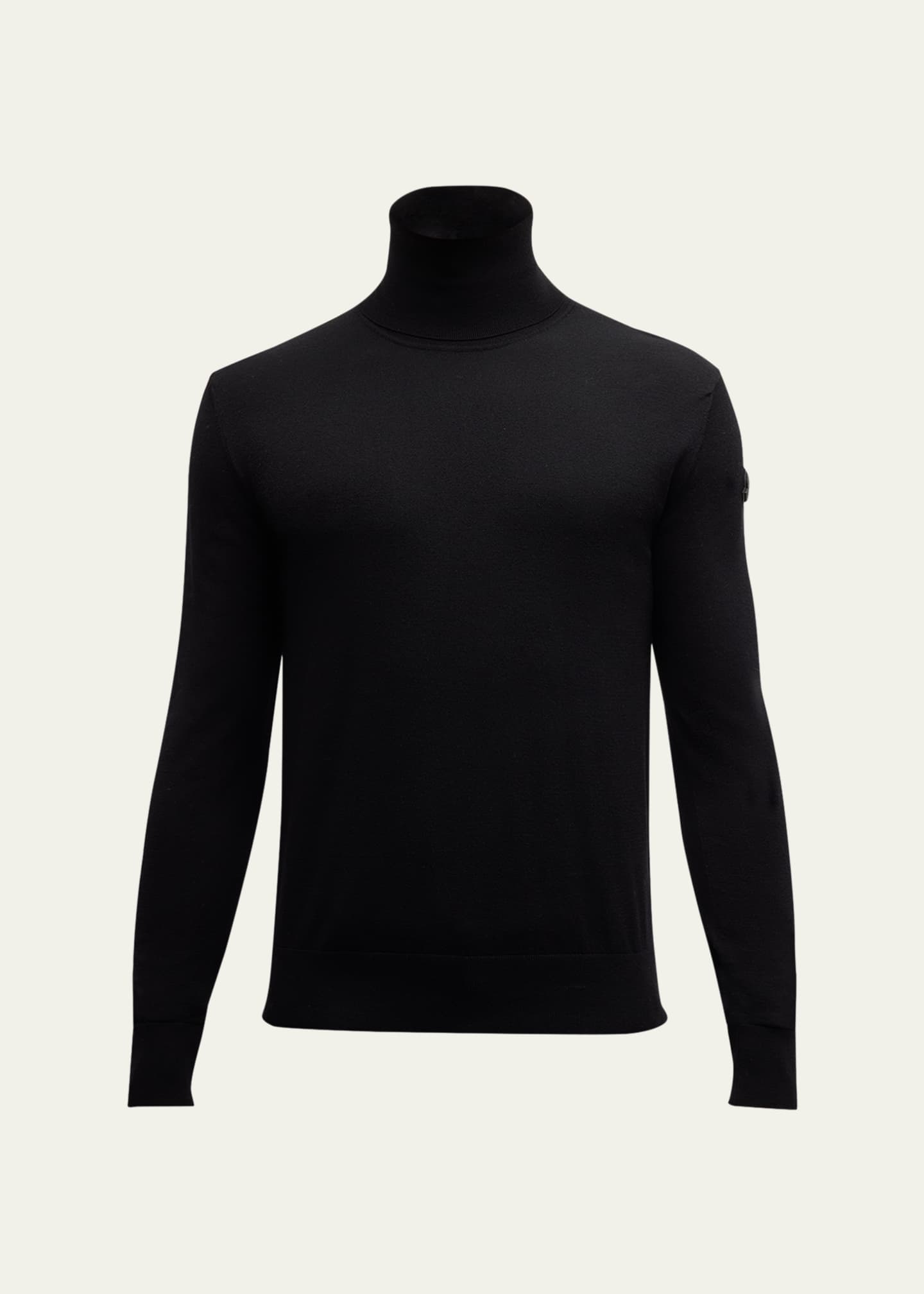 Moncler Men's Solid Wool Turtleneck Sweater - Bergdorf Goodman