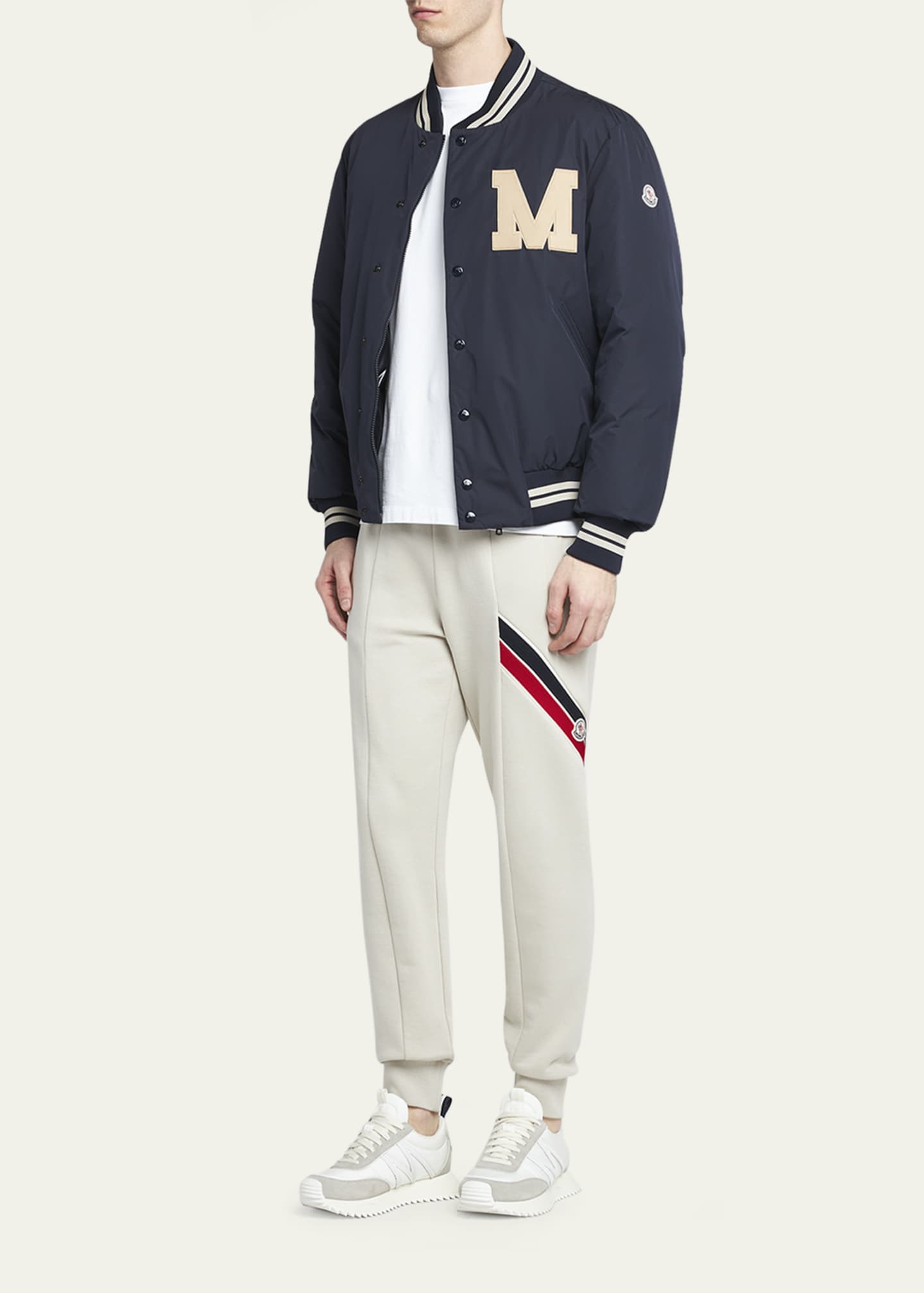 Moncler Men's Lateltin Padded Varsity Bomber Jacket - Bergdorf Goodman