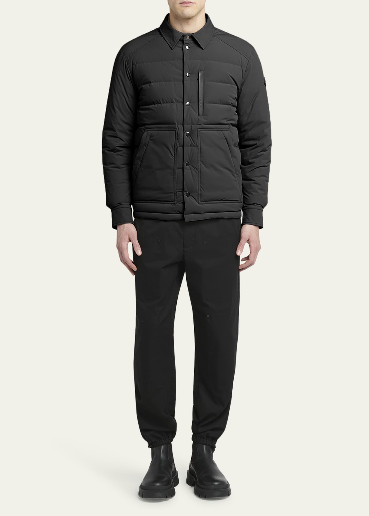 Moncler Men's Bassies Quilted Down Shirt Jacket - Bergdorf