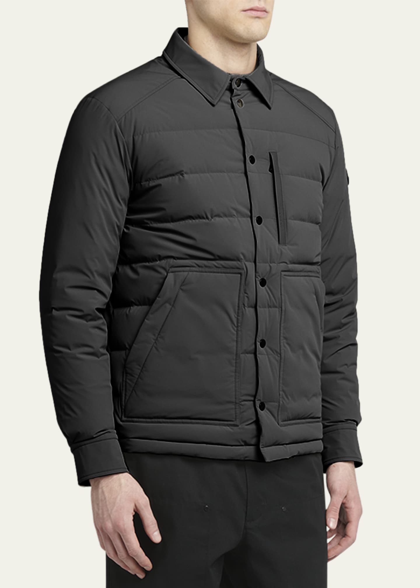 Men's down shirt jacket deals