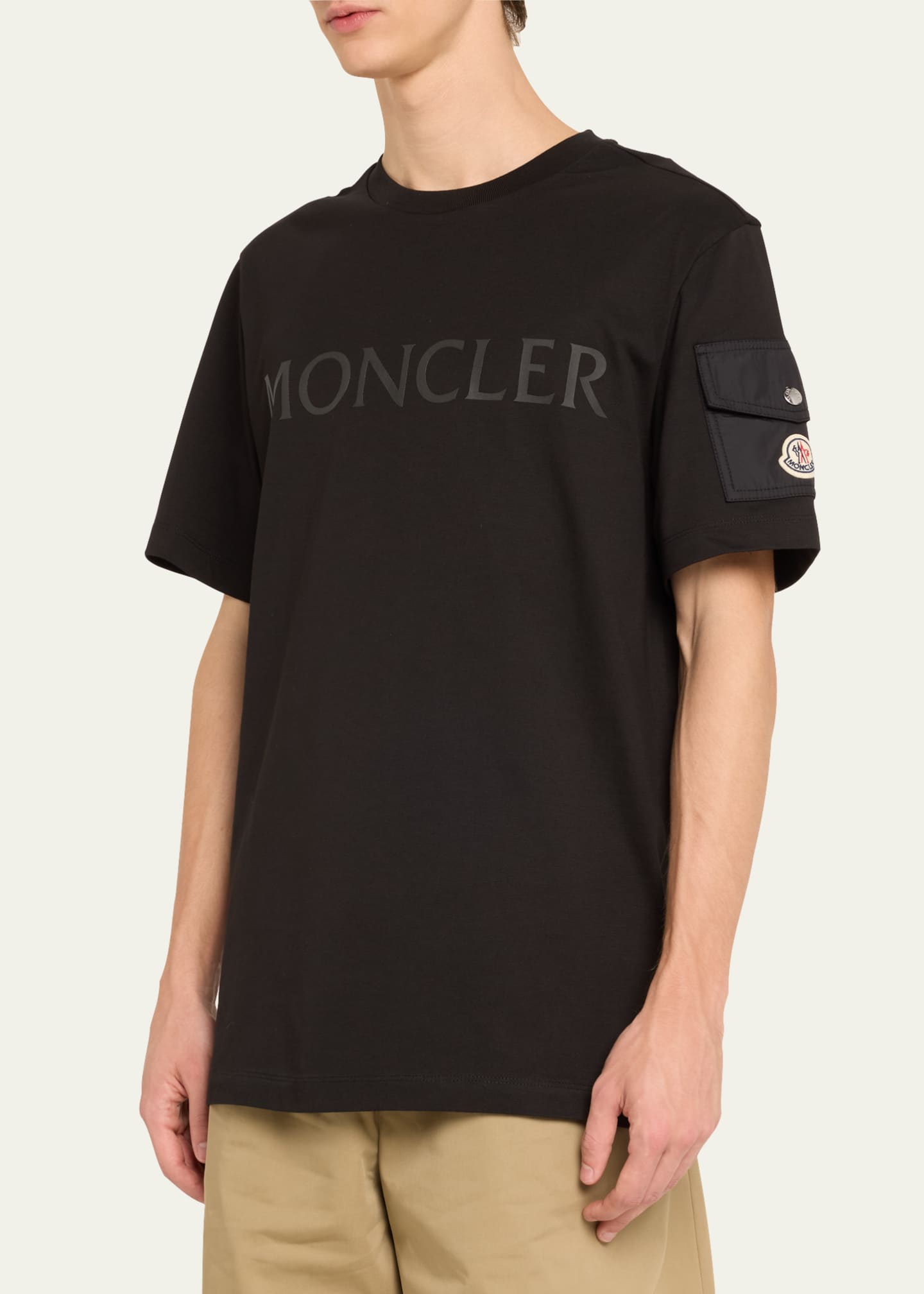 Moncler Men's Laminated Logo T-Shirt Image 4 of 5