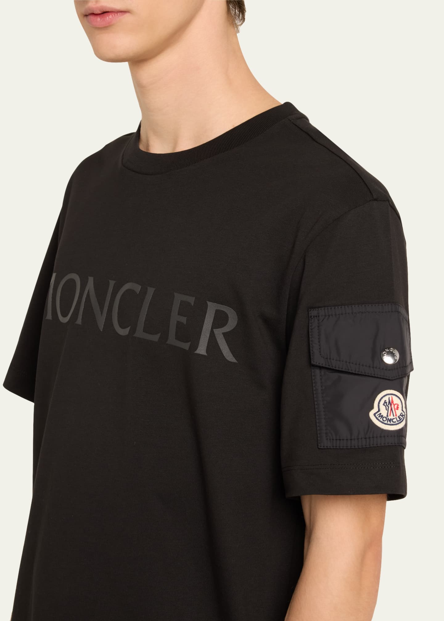Moncler Men's Laminated Logo T-Shirt Image 5 of 5