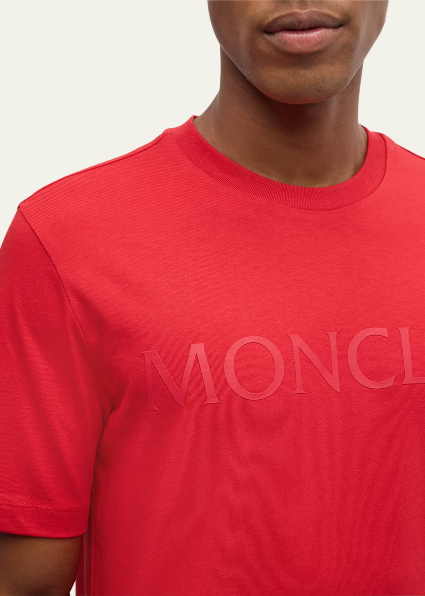 Moncler Men's Laminated Logo T-Shirt - Bergdorf Goodman