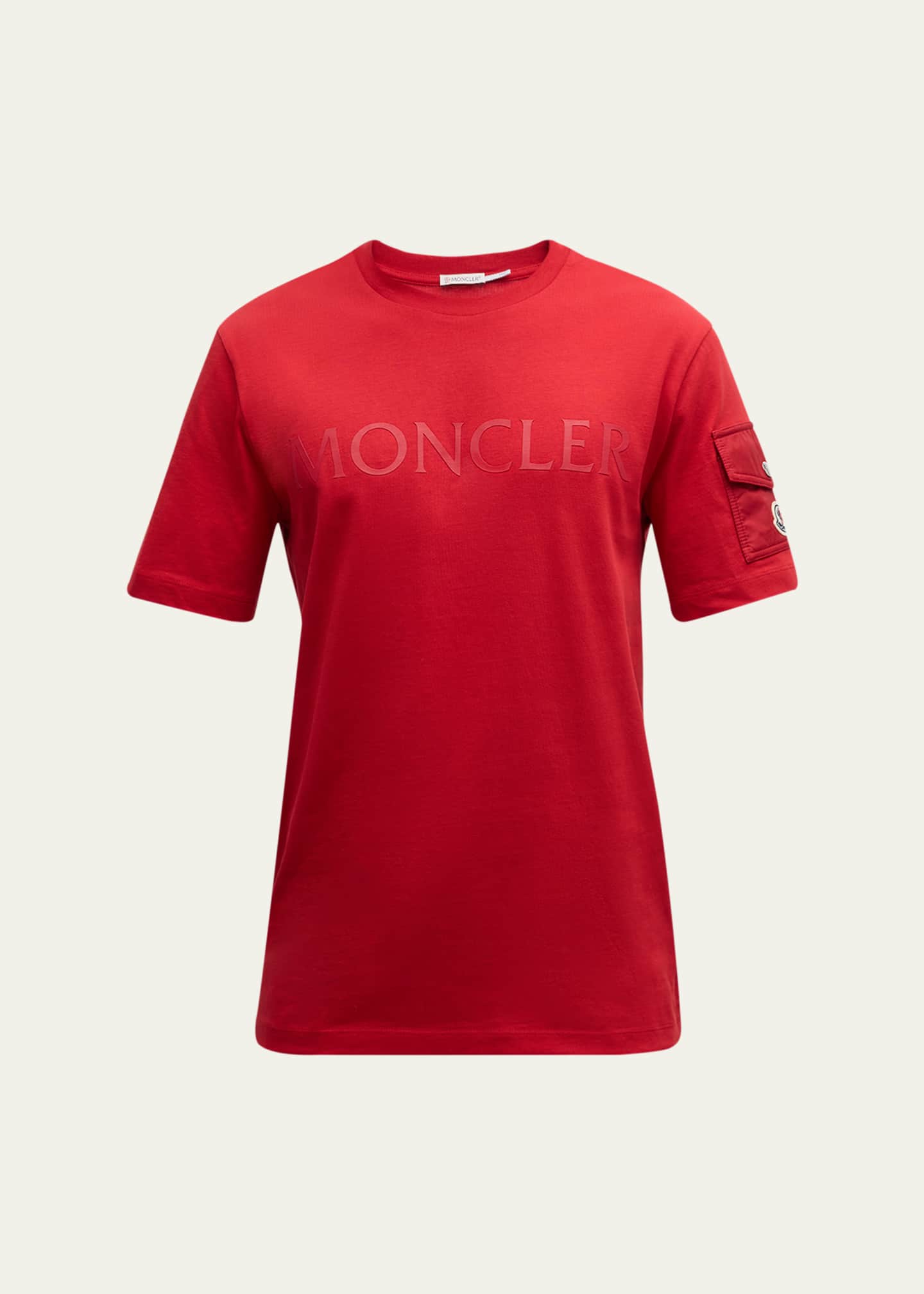 Moncler Men's Laminated Logo T-Shirt - Bergdorf Goodman